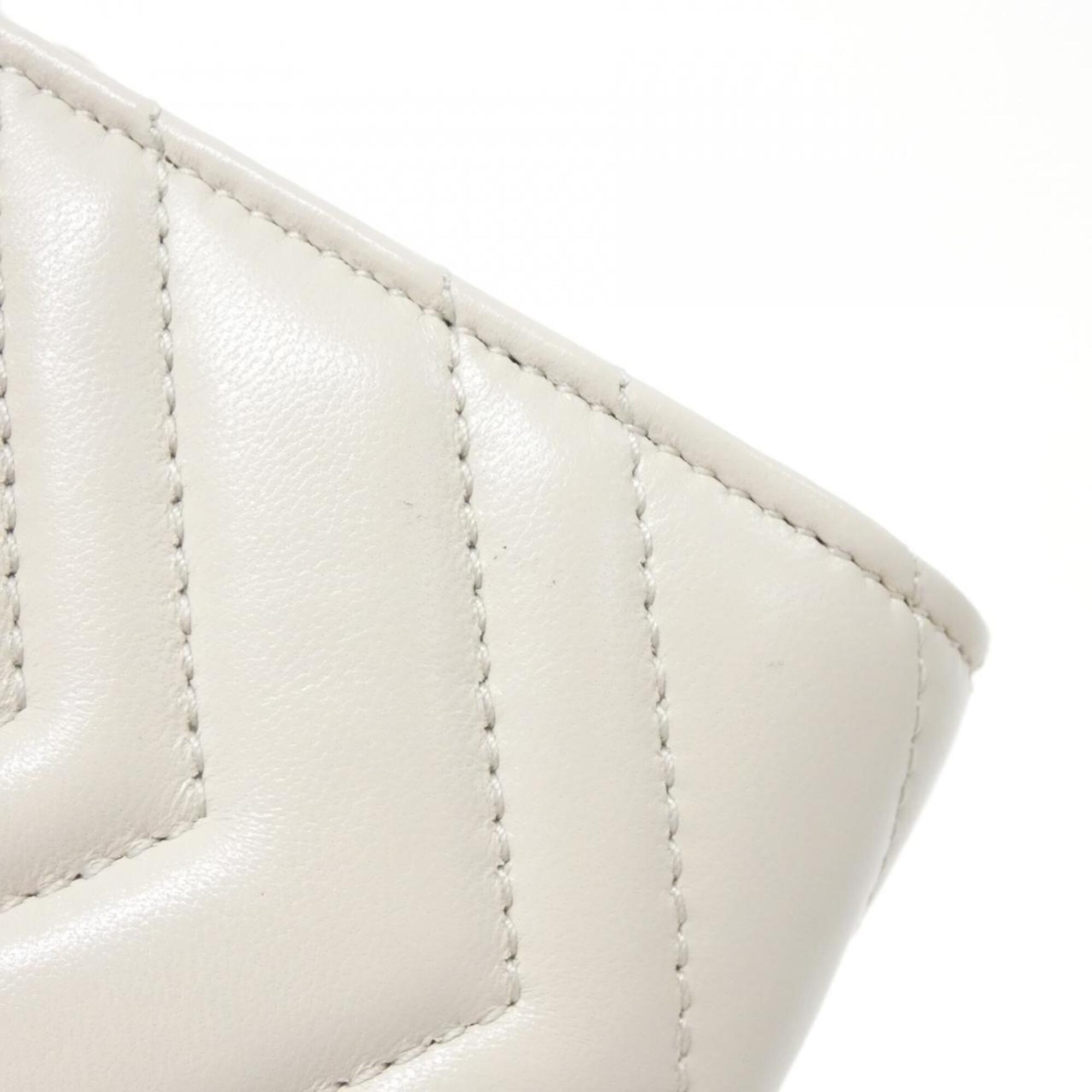 Gucci White Leather Chain/Shoulder Wallet (Pre-Owned)