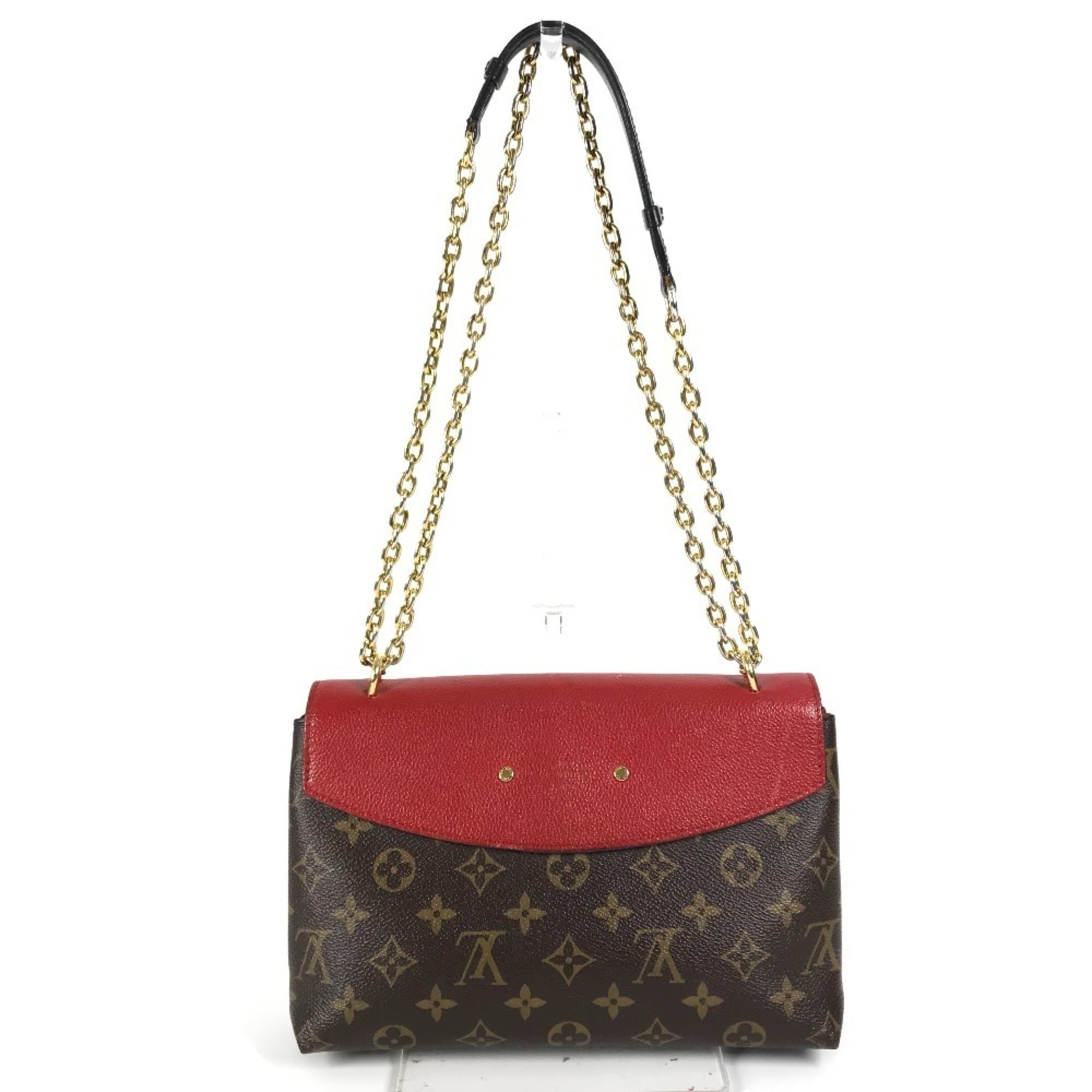 Louis Vuitton Brown Red Color Monogram Pochette Shoulder Bag (Pre-Owned)