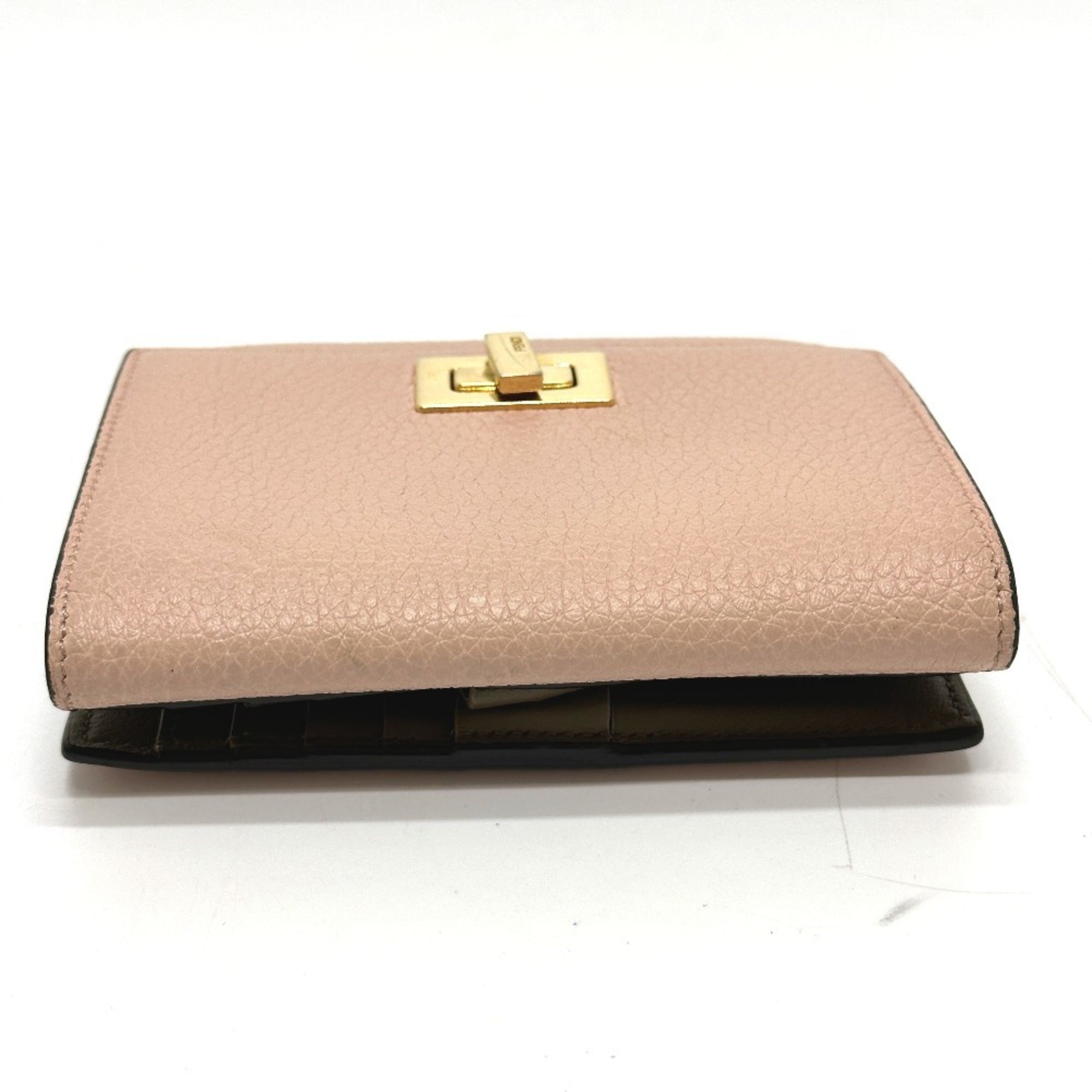 Fendi Pink Leather Wallet (Bi-Fold) (Pre-Owned)