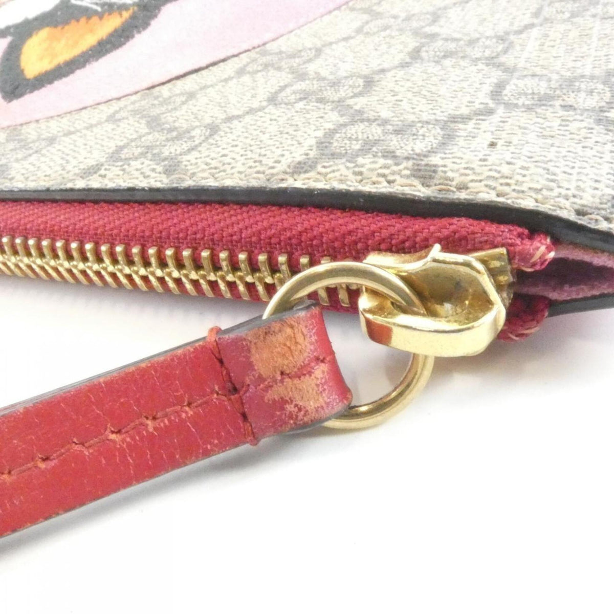 Gucci Beige Red Color Gg Supreme Handbag (Pre-Owned)