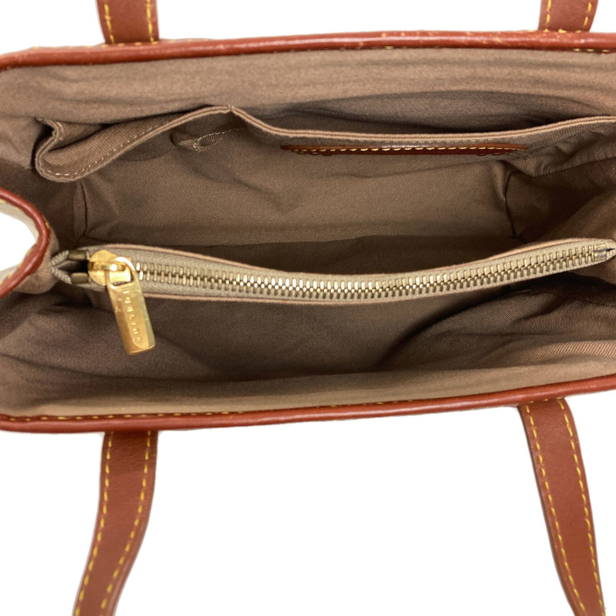 Celine Macadam Brown Canvas Handbag (Pre-Owned)