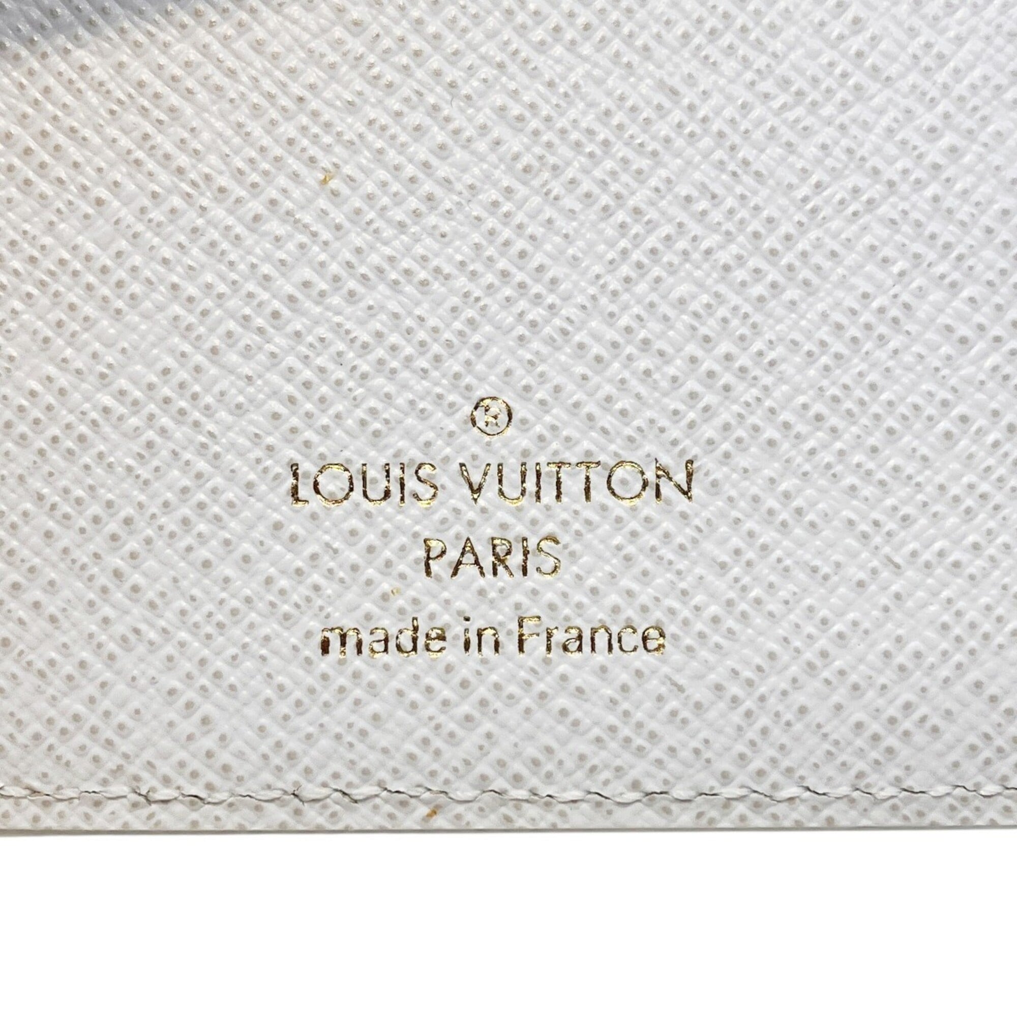 Louis Vuitton White Leather Wallet (Tri-Fold) (Pre-Owned)