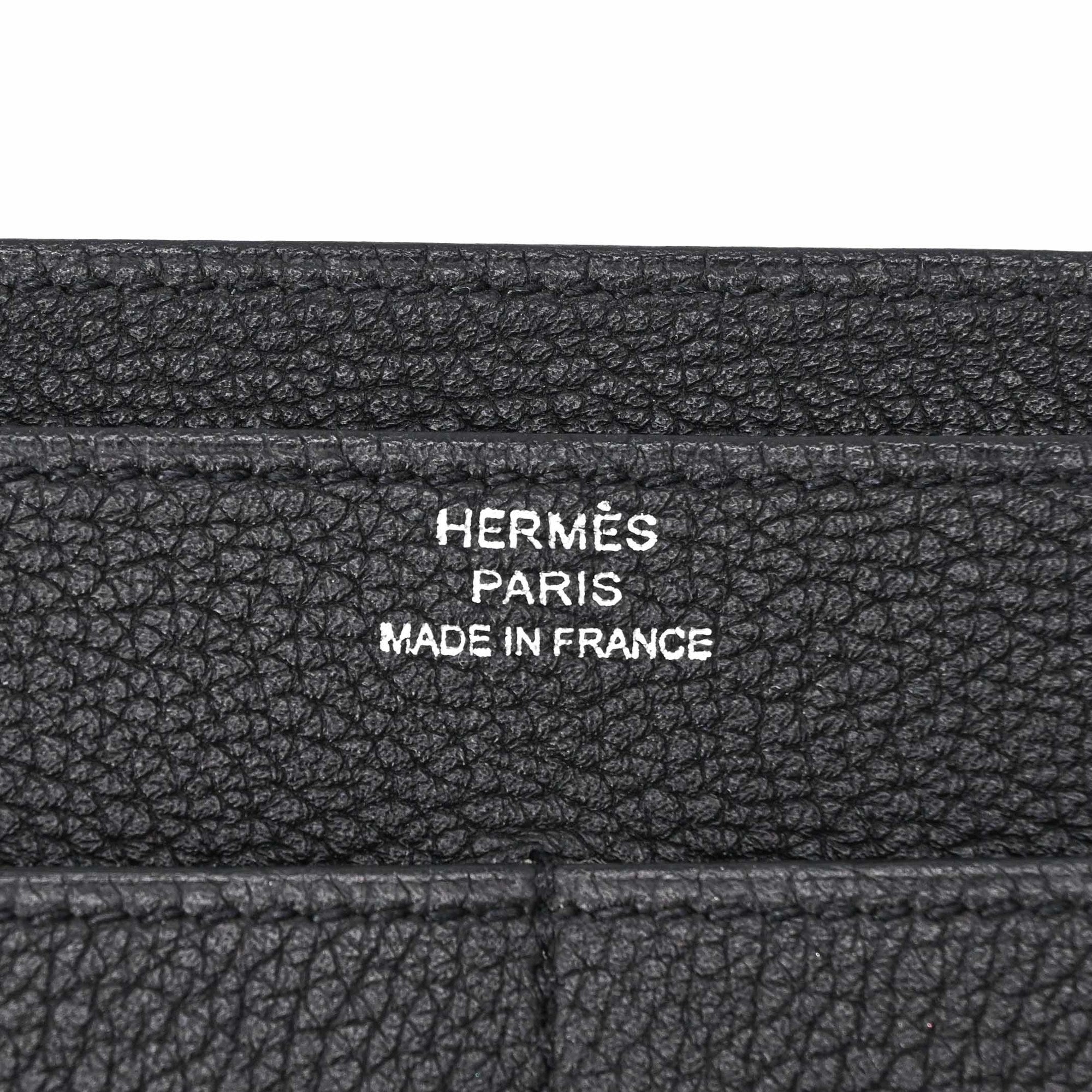 Hermes Black Evercalf Leather Wallet (Bi-Fold) (Pre-Owned)