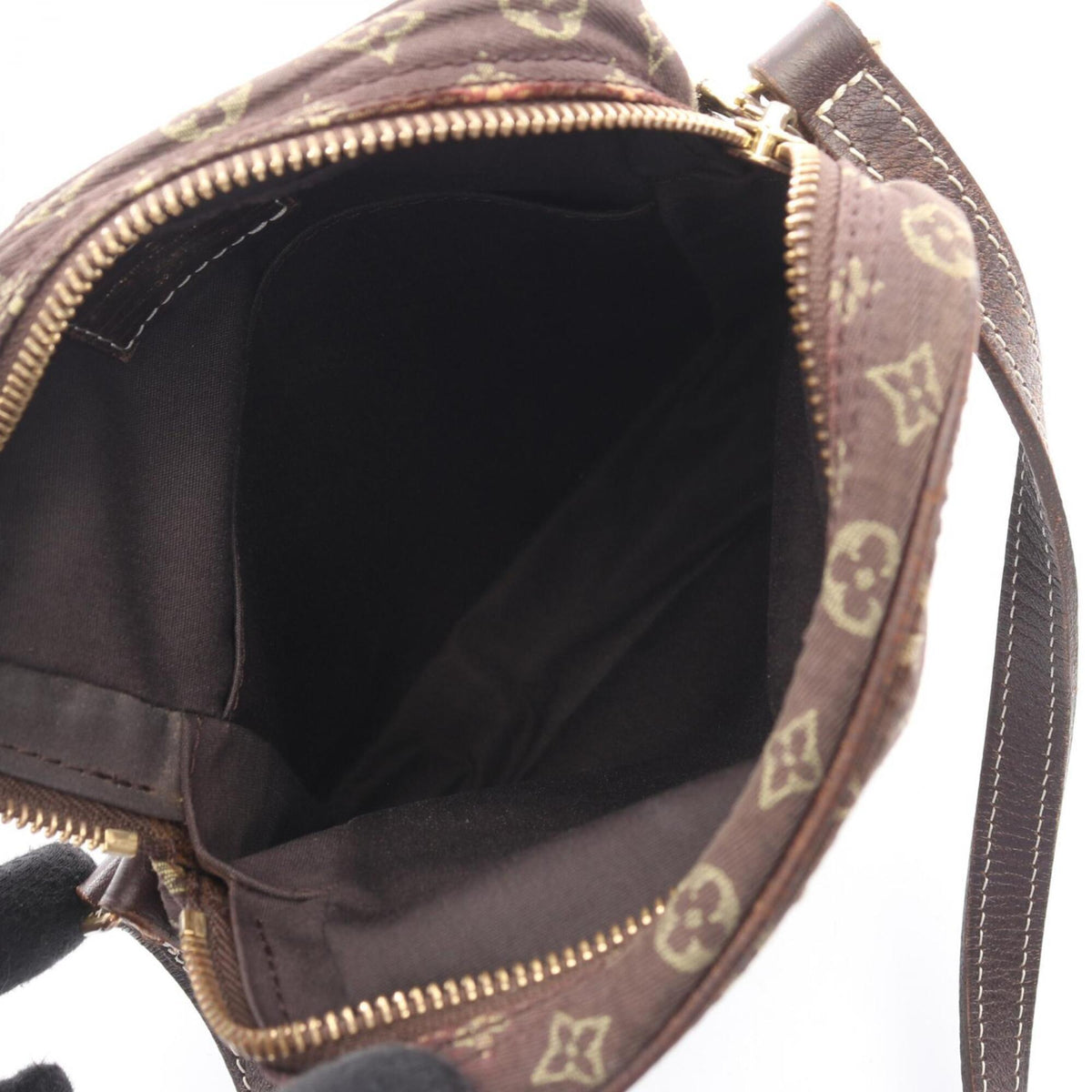 Louis Vuitton Brown Canvas Leather Handbag Pochette Shoulder Bag (Pre-Owned)