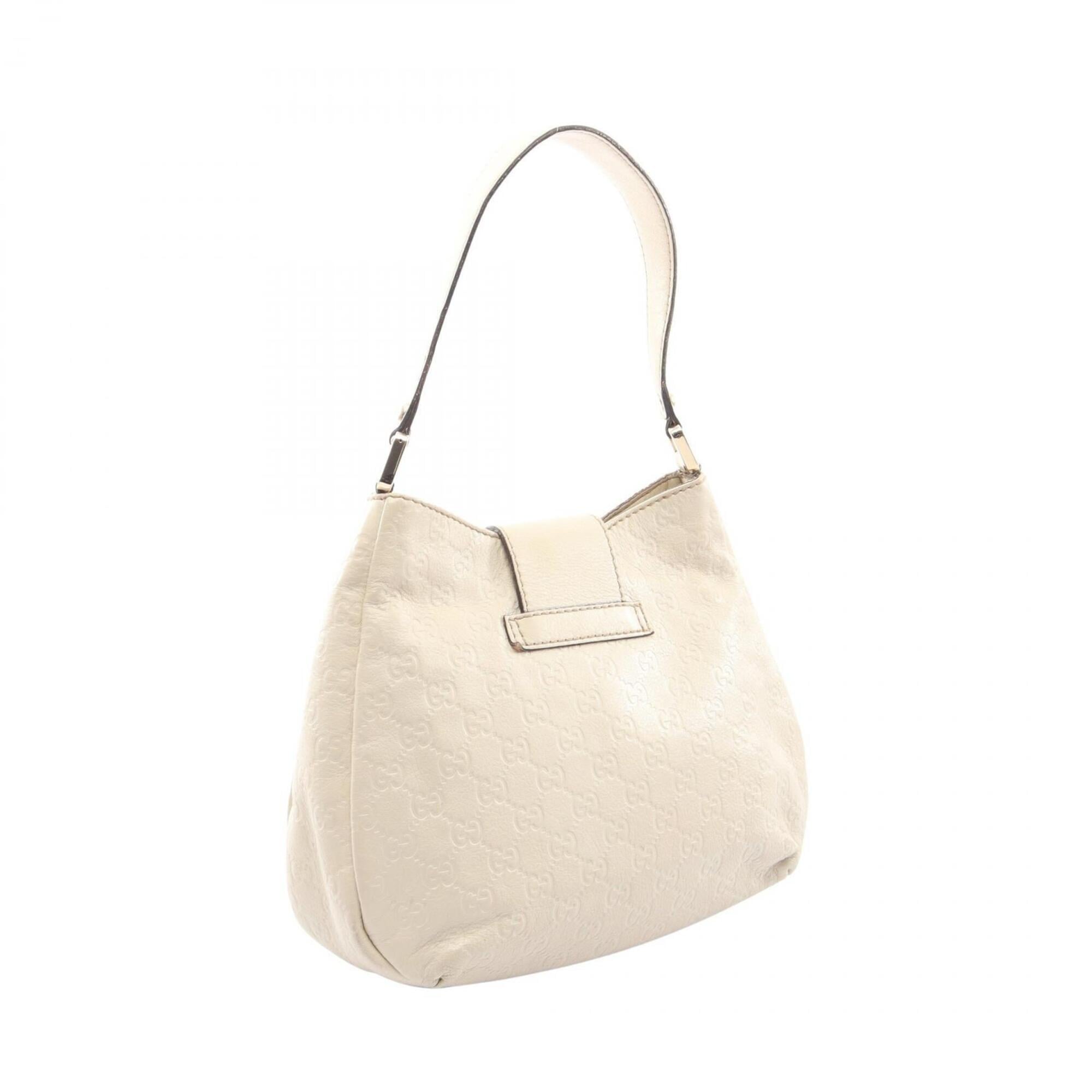 Gucci Ivory Leather Handbag Shoulder Bag (Pre-Owned)