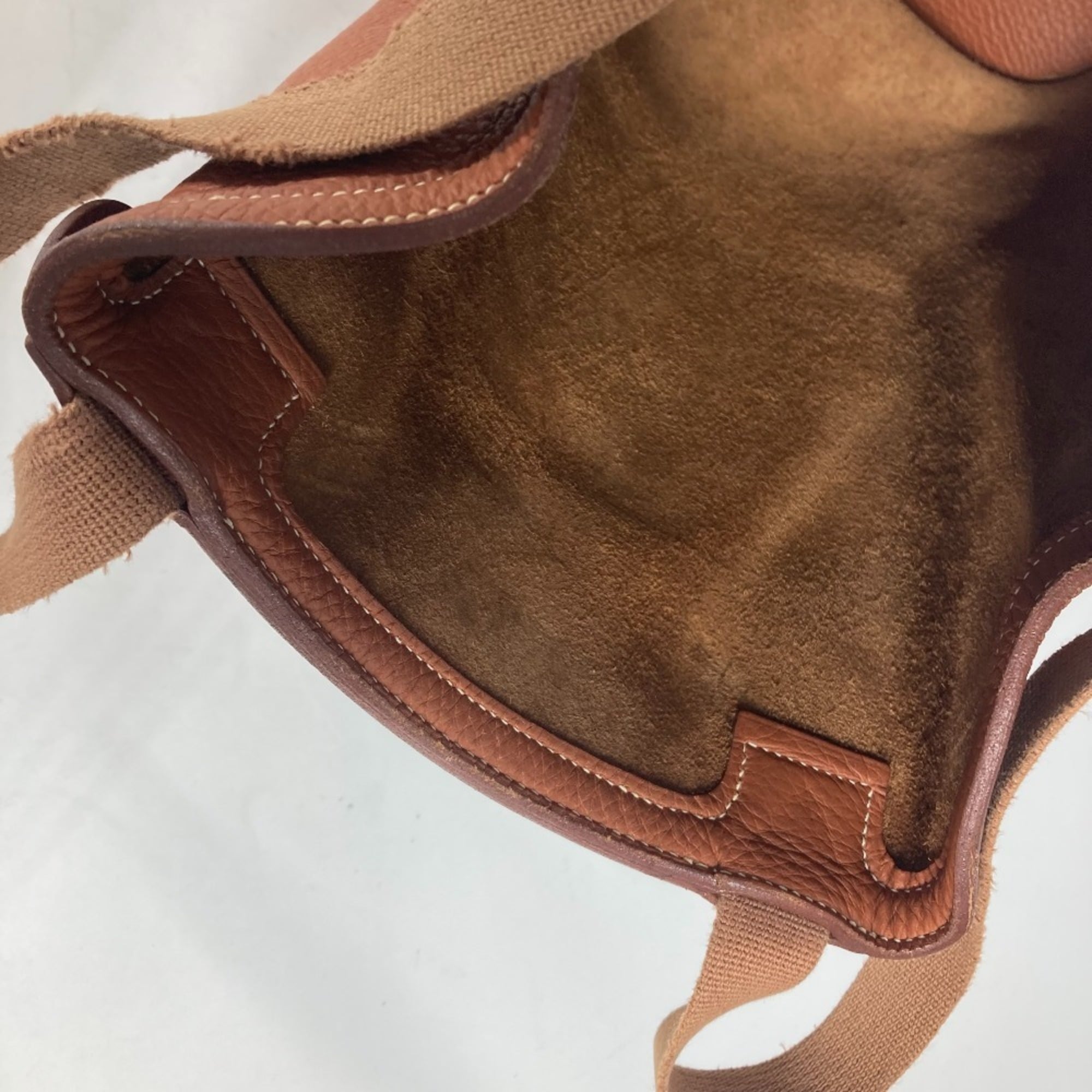 Hermes Brown Leather Backpack (Pre-Owned)
