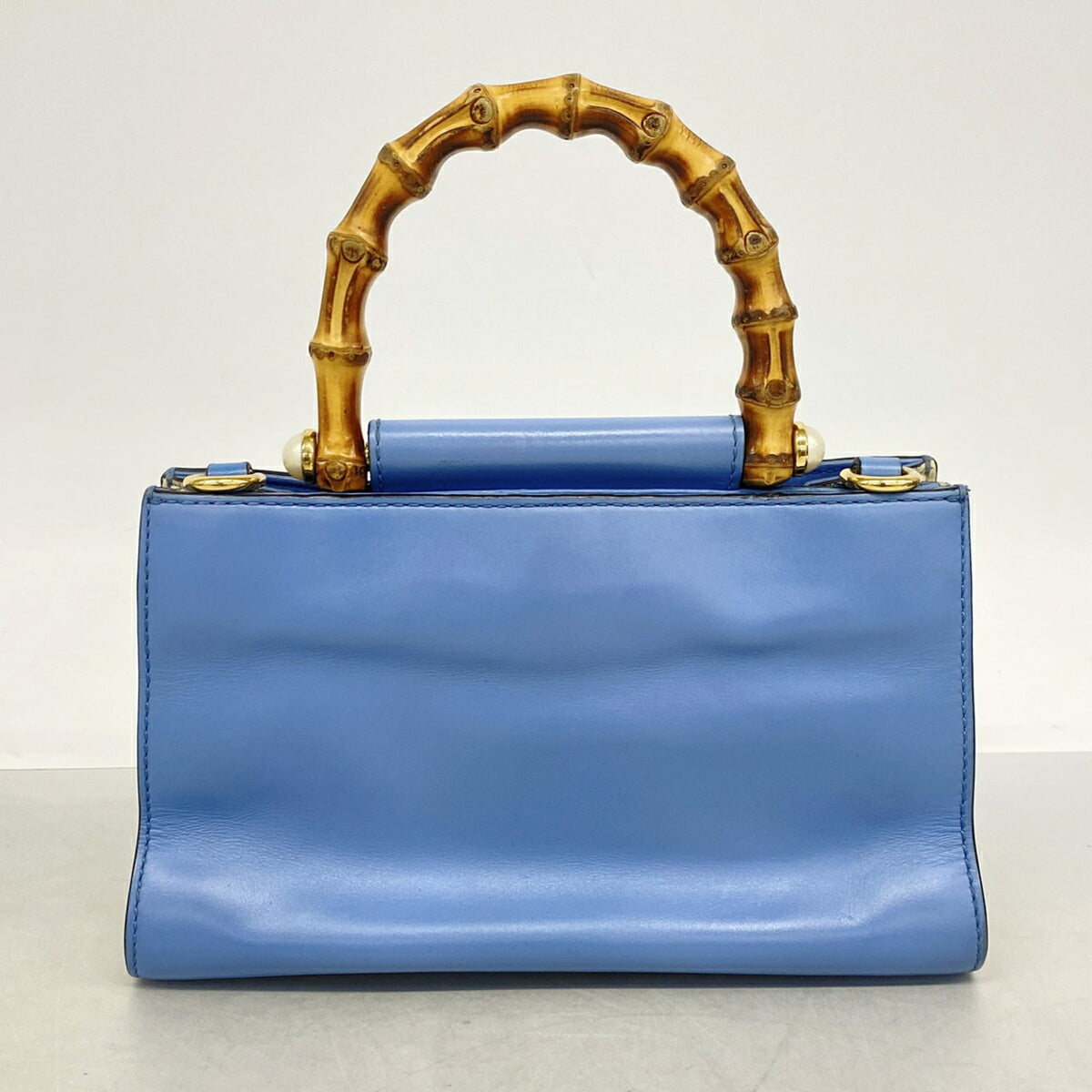 Gucci Sky Blue Leather Handbag (Pre-Owned)