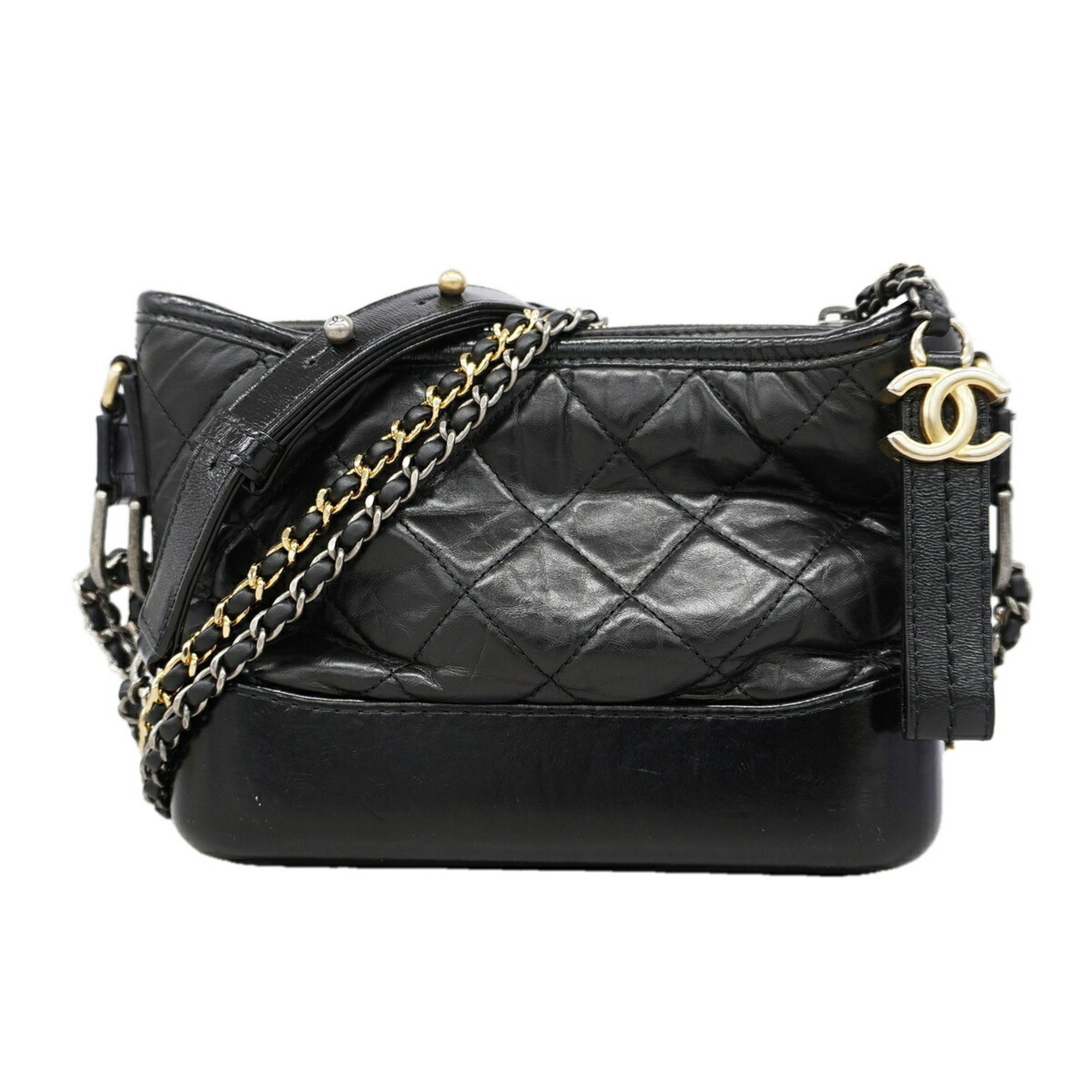 Chanel Black Leather Shoulder Bag (Pre-Owned)