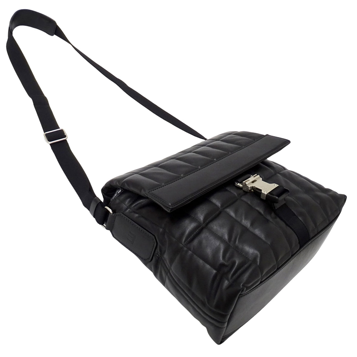 Dunhill Black Leather Handbag Shoulder Bag (Pre-Owned)