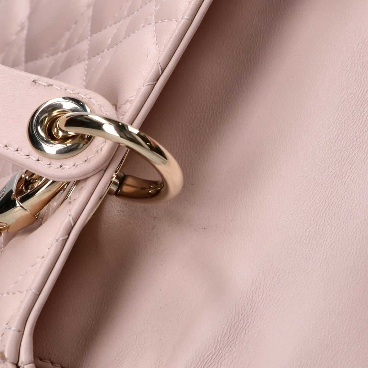 Christian Dior Pink Beige Leather Handbag (Pre-Owned)