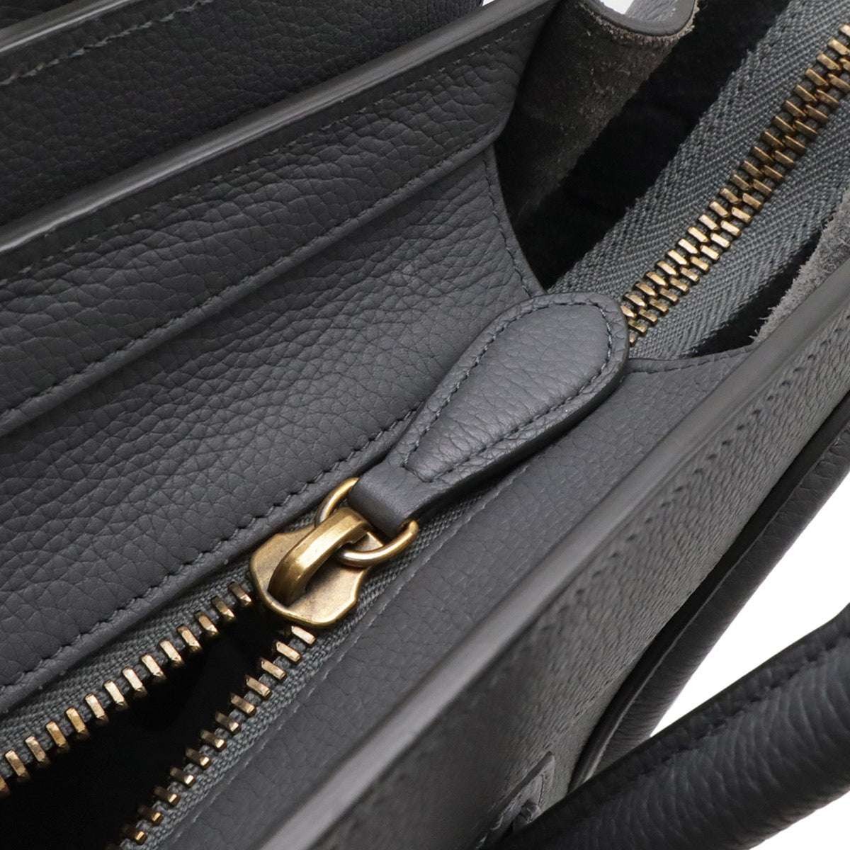 Celine Gray Leather Handbag Tote Bag (Pre-Owned)