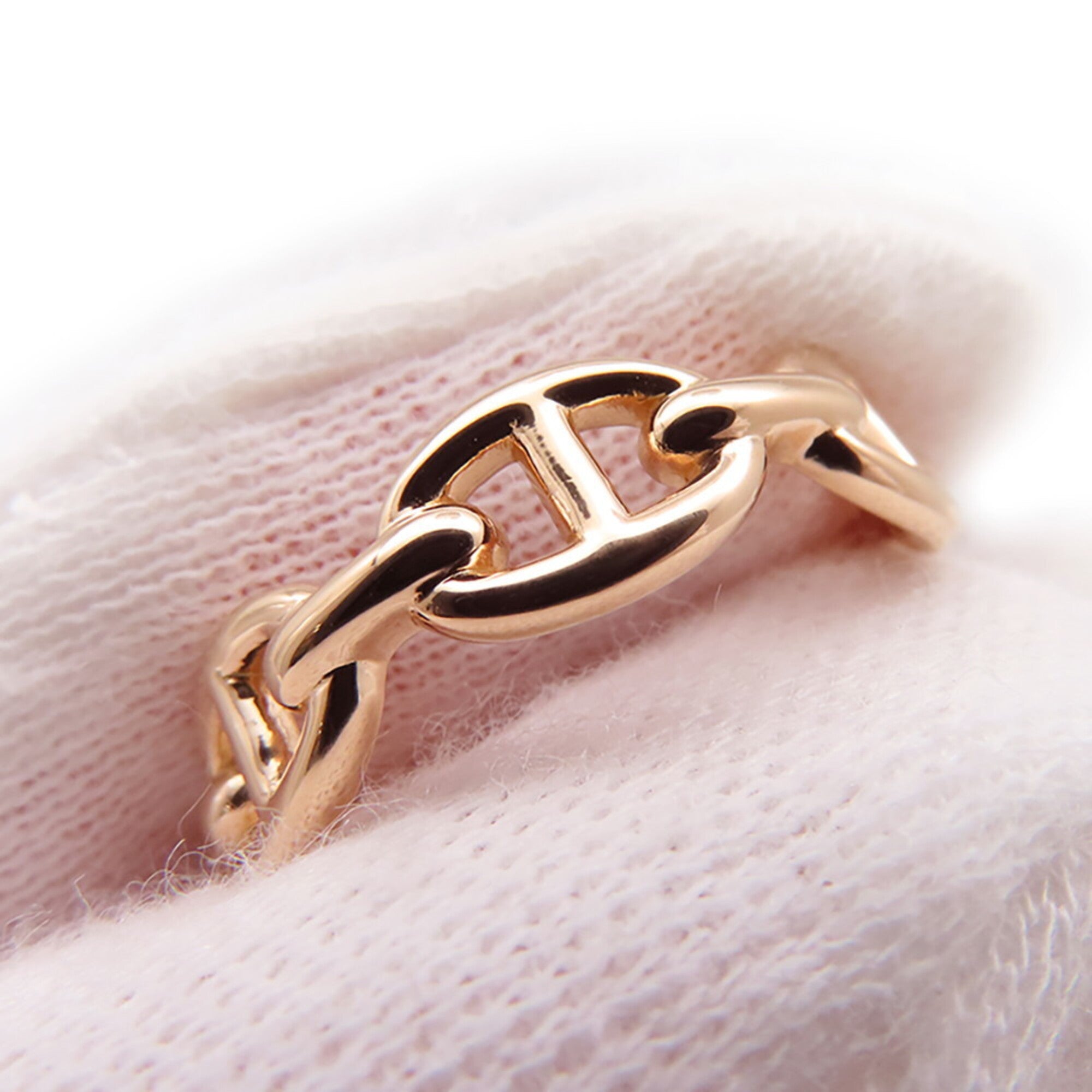 Hermes Pink Gold (18K) Band Ring (Pre-Owned)