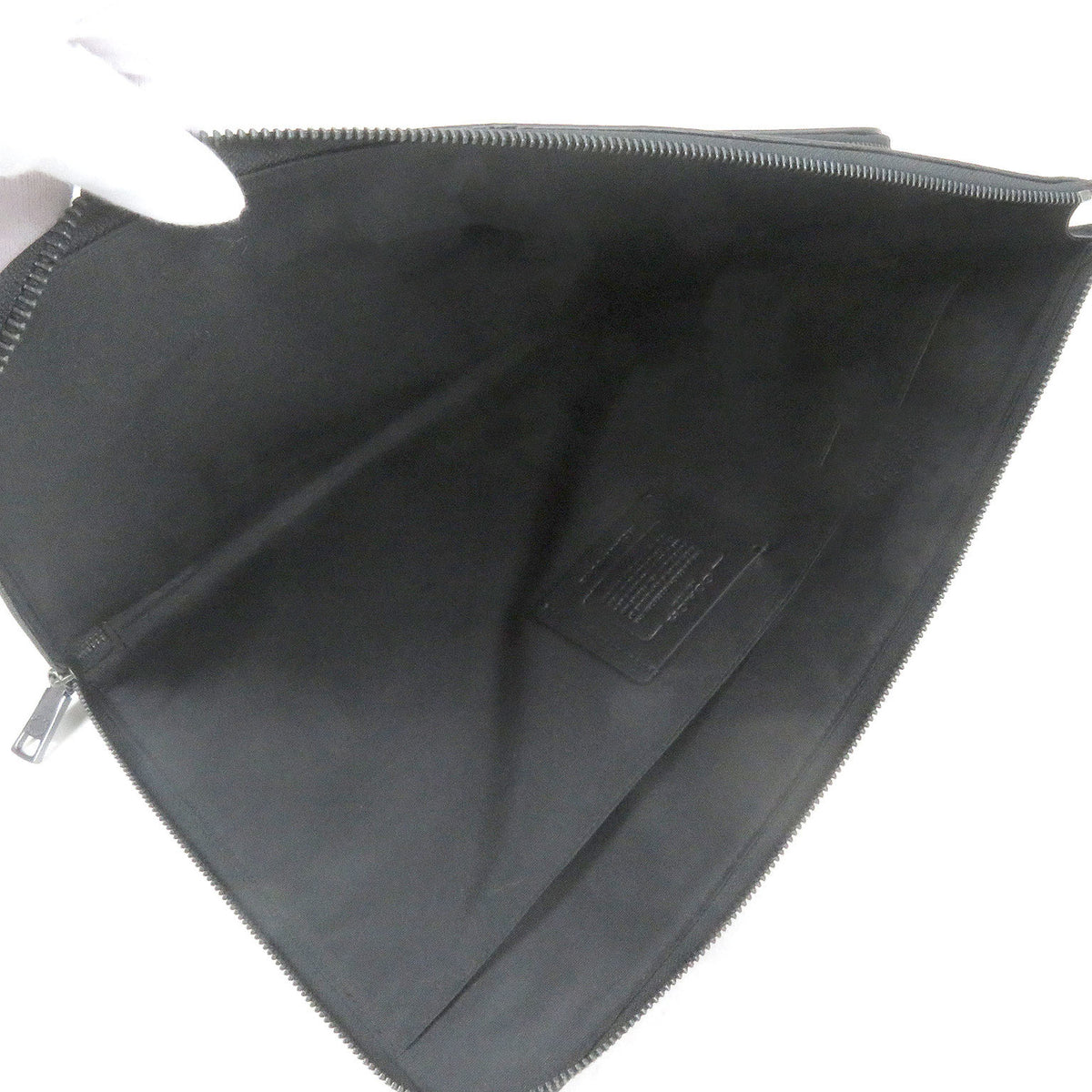 Coach Black Leather Clutch Bag (Pre-Owned)