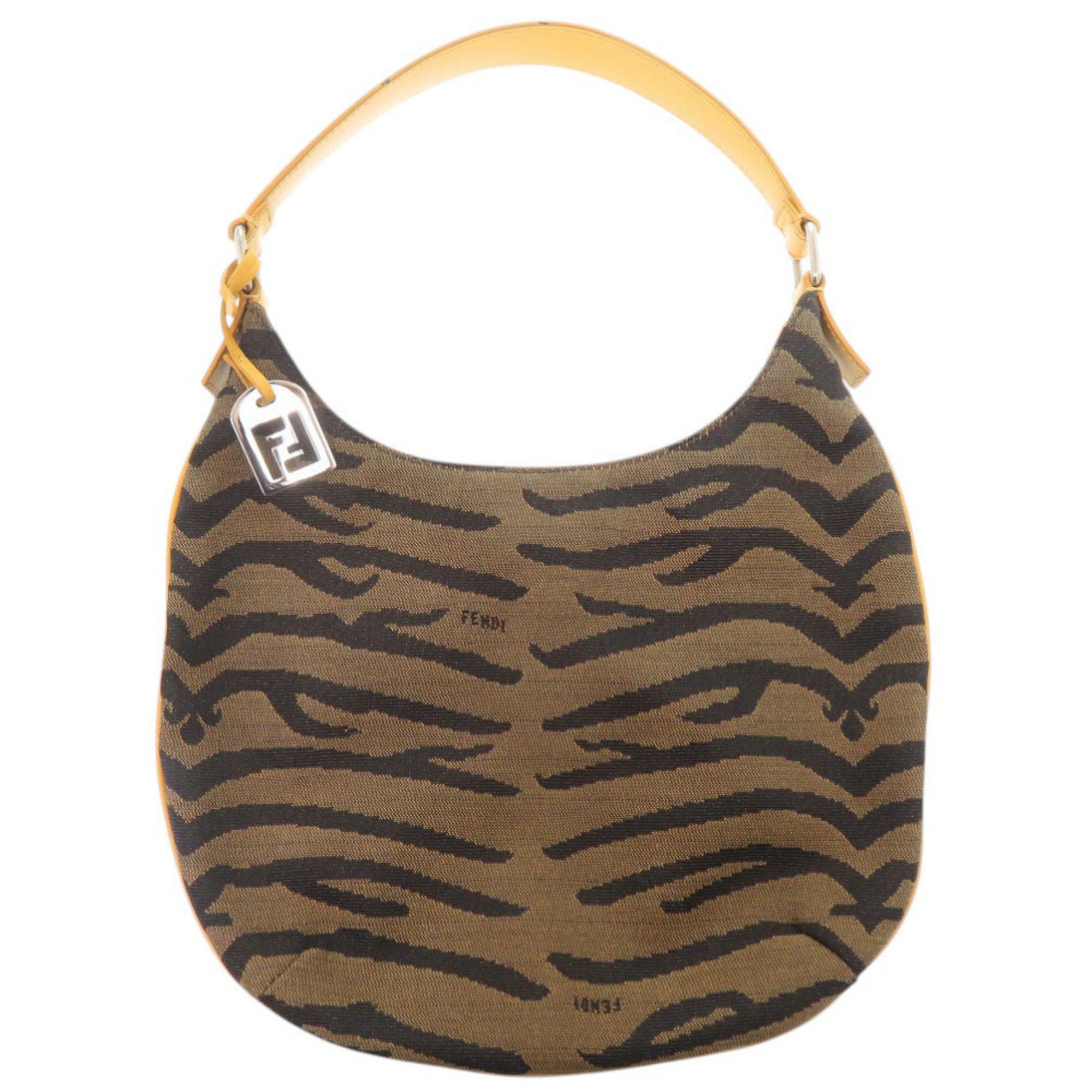Fendi Brown Canvas Shoulder Bag (Pre-Owned)