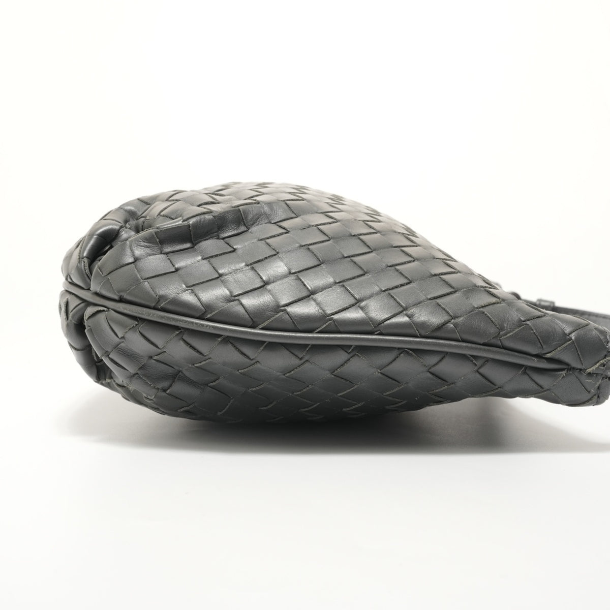 Bottega Veneta Intrecciato Gray Intrecciato Shoulder Bag (Pre-Owned)