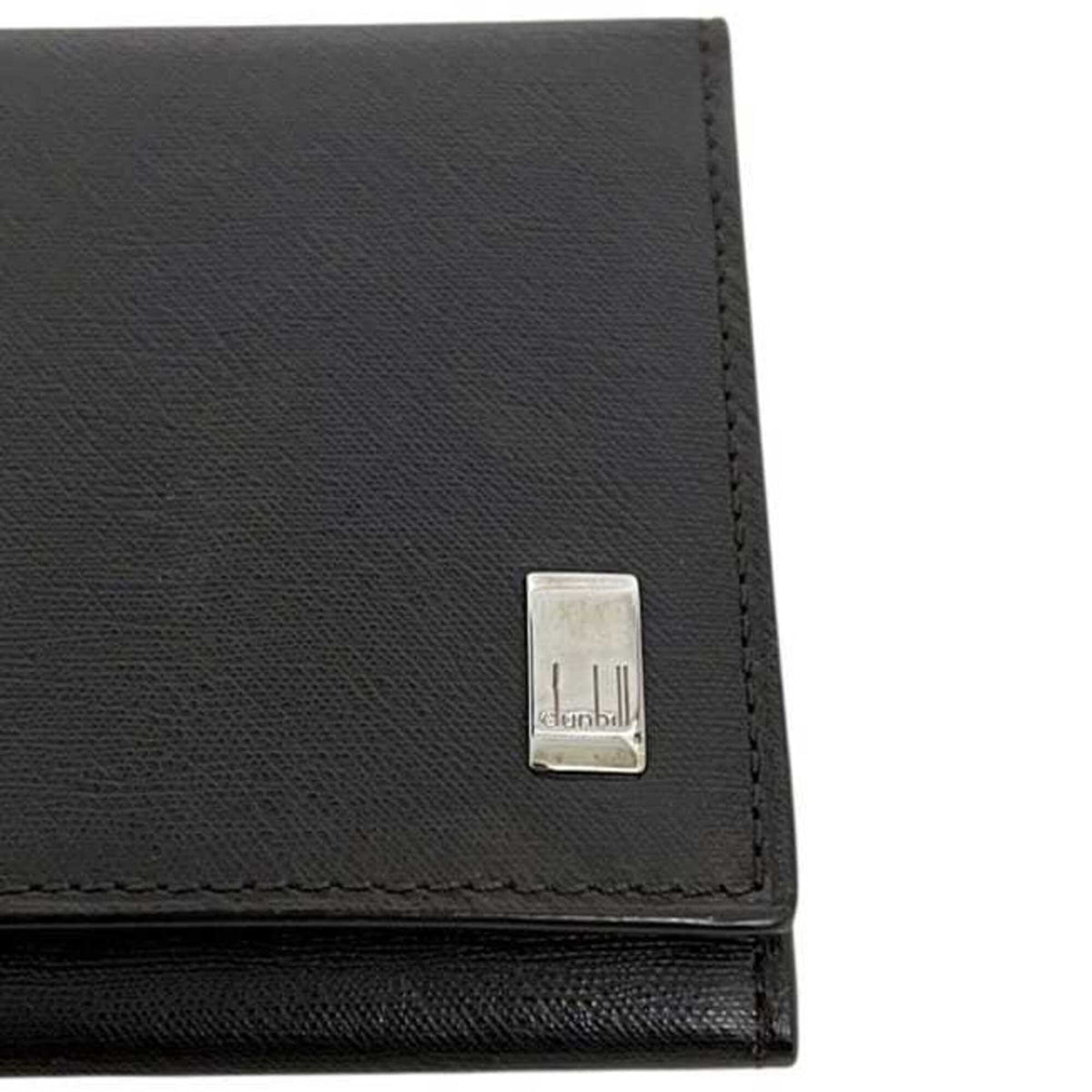 Dunhill Brown Dark Brown Leather Long Wallet (Bi-Fold) (Pre-Owned)