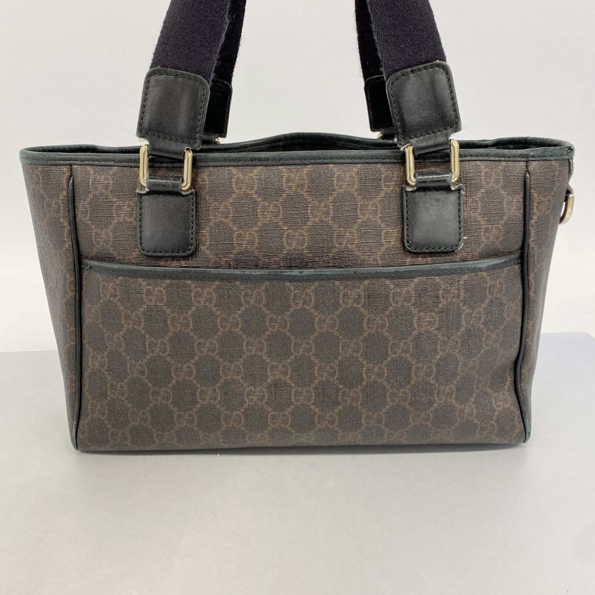 Gucci Black Brown Pvc Tote Bag (Pre-Owned)