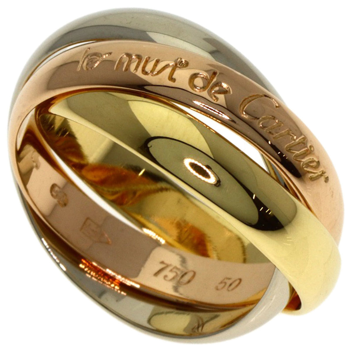 Cartier Trinity Yellow Gold (18K) Pink Gold (18K) White Gold (18K) Band Ring (Pre-Owned)