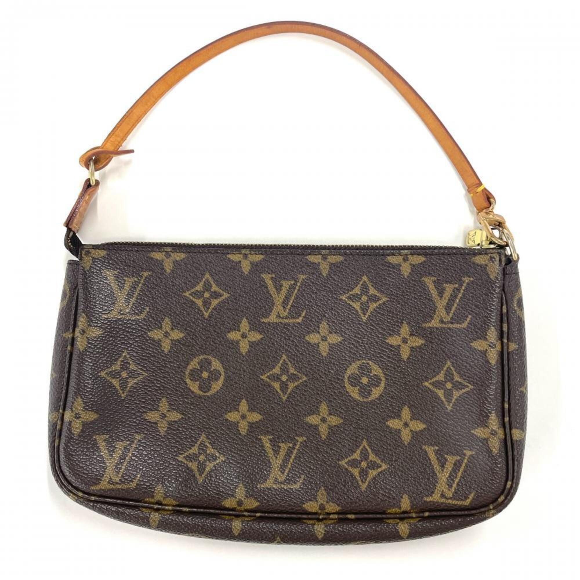 Louis Vuitton Brown Monogram Canvas Handbag Pouch (Pre-Owned)