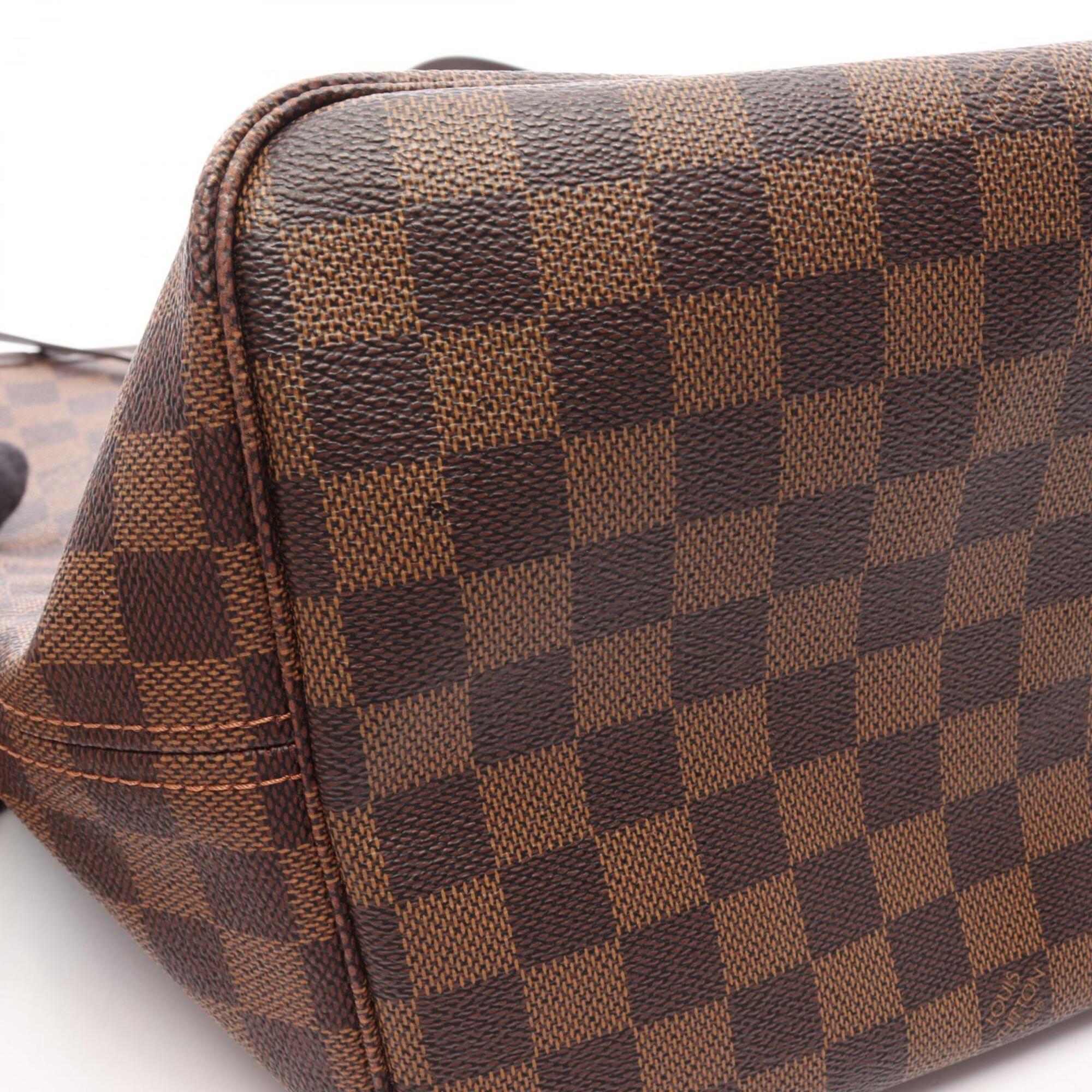 Louis Vuitton Brown Coated Canvas Leather Handbag Tote Bag (Pre-Owned)