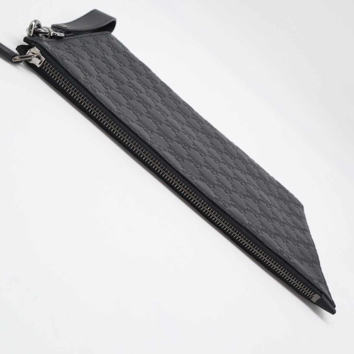 Gucci Guccissima Black Leather Clutch Bag (Pre-Owned)