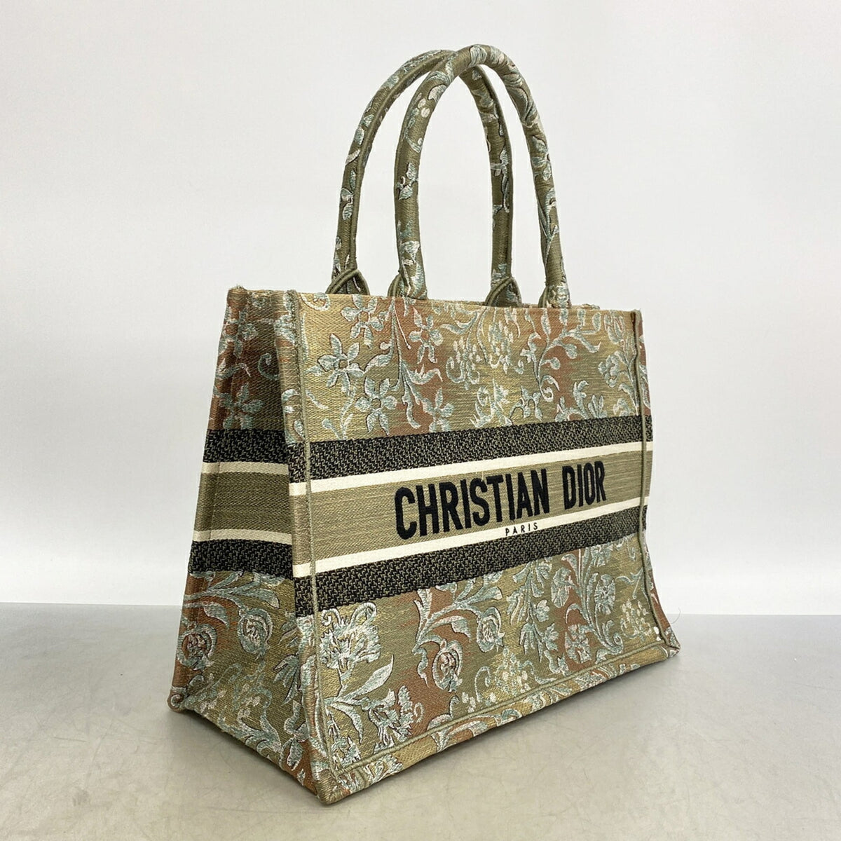 Christian Dior Moss Green Canvas Tote Bag (Pre-Owned)