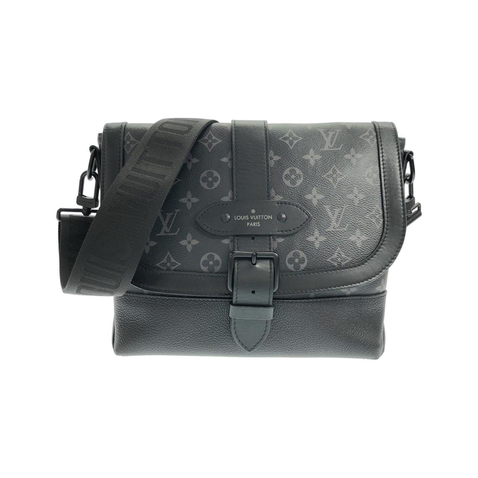 Louis Vuitton Black Coated Canvas Shoulder Bag (Pre-Owned)