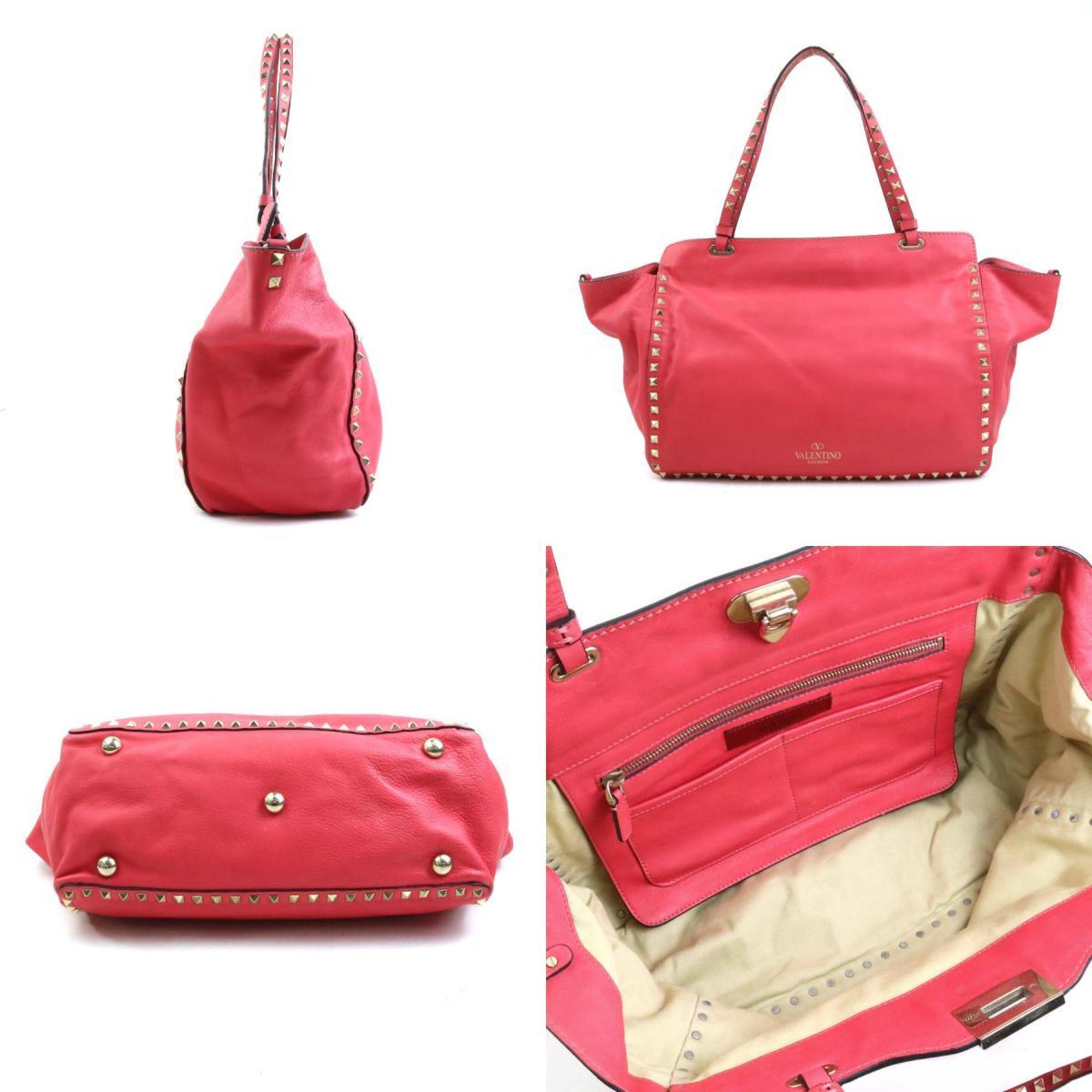 Valentino Garavani Pink Leather Handbag Shoulder Bag (Pre-Owned)