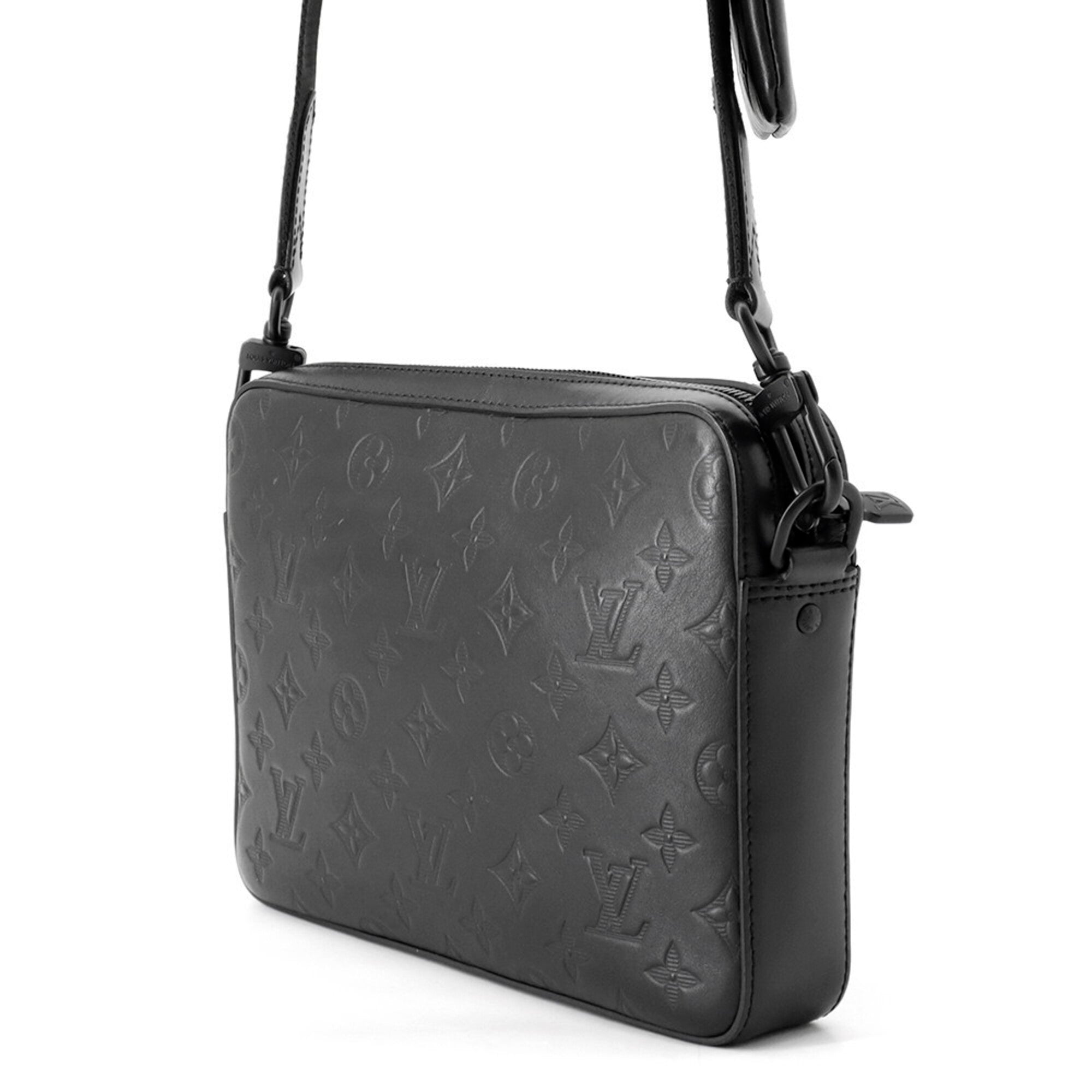 Louis Vuitton Monogram Shadow Black Noir Monogram Shadow Handbag Shoulder Bag (Pre-Owned)