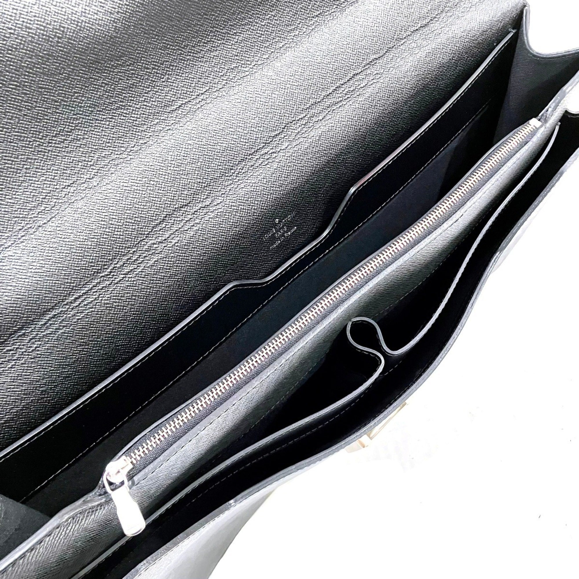 Louis Vuitton Black Leather Briefcase (Pre-Owned)