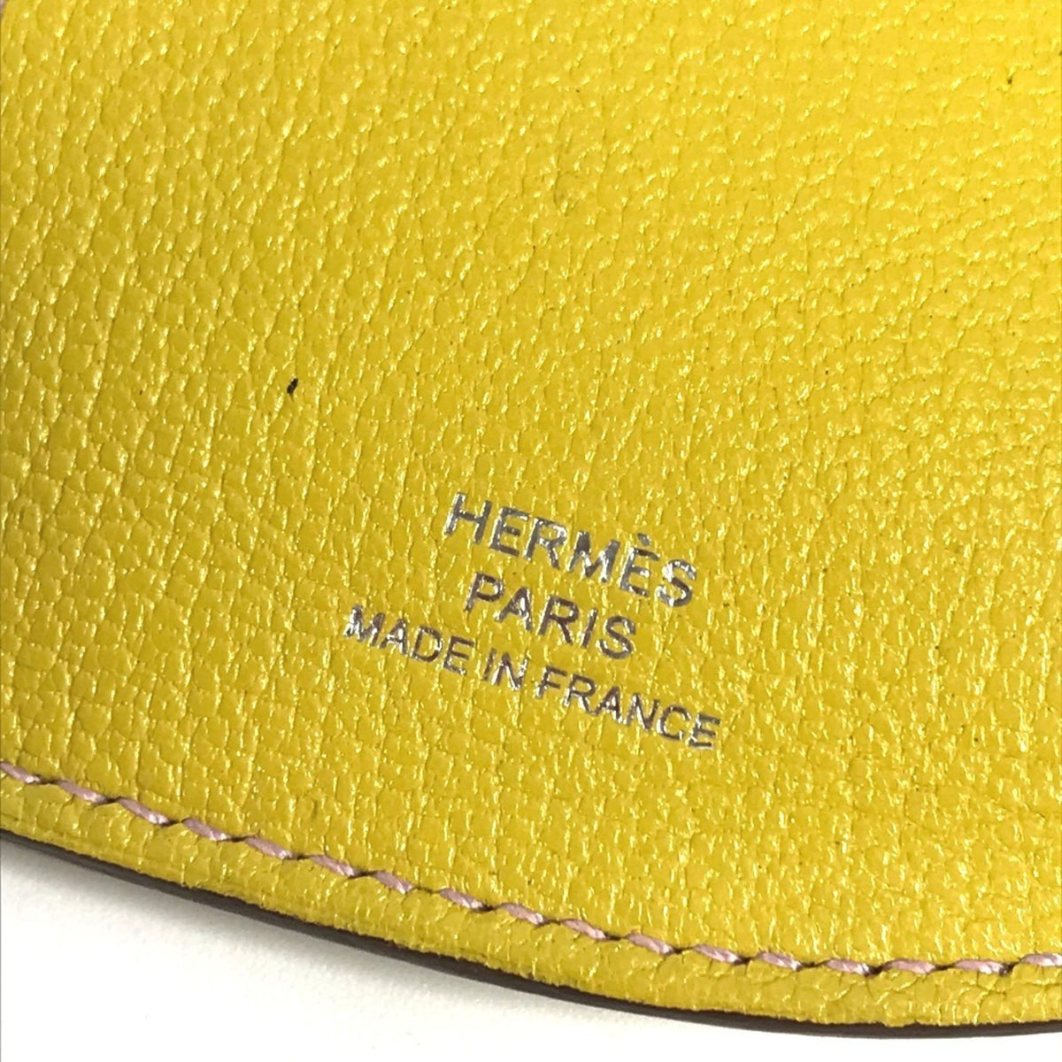 Hermes Yellow Leather Coin Purse/Coin Case (Pre-Owned)