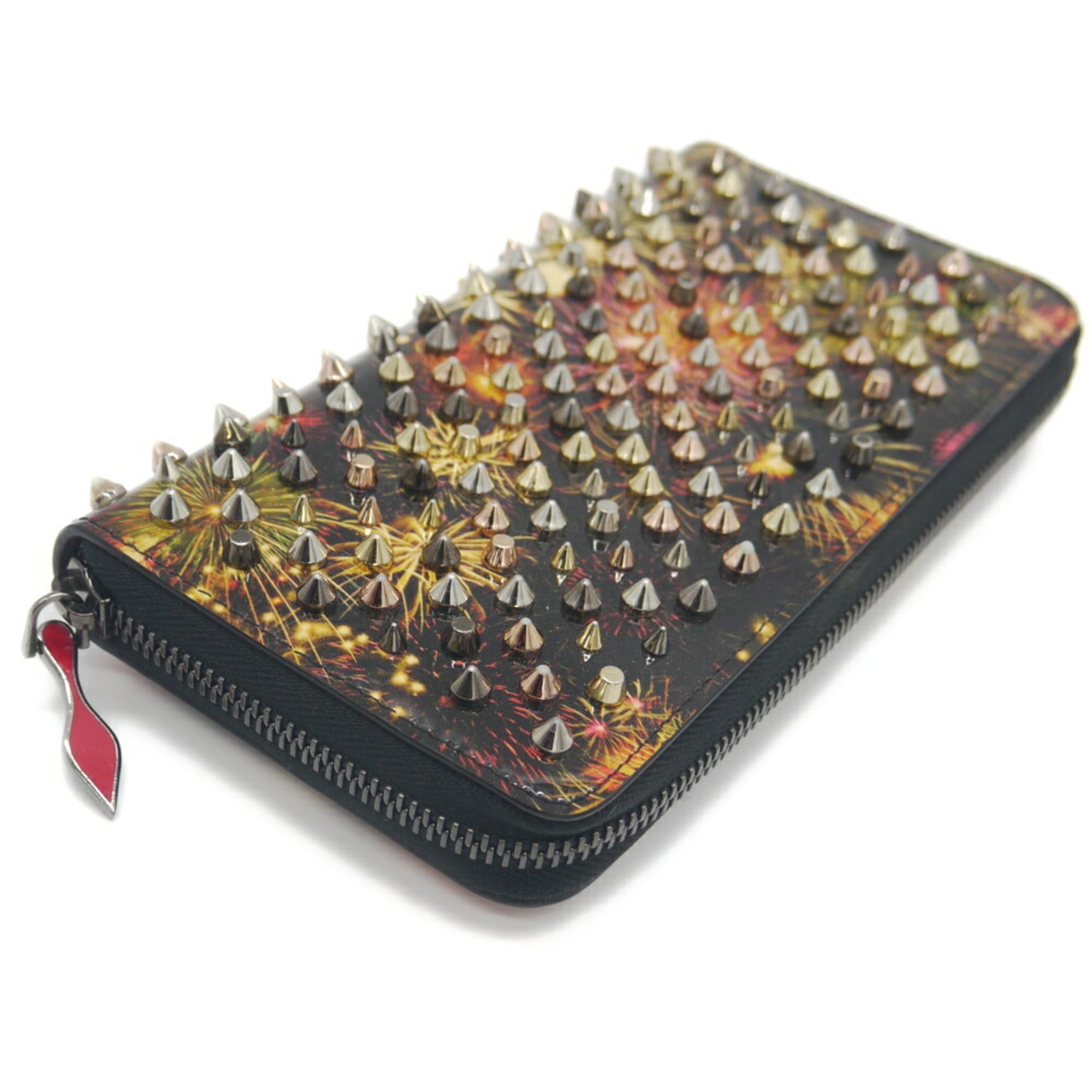 Christian Louboutin Black Patent Leather Long Wallet (Bi-Fold) (Pre-Owned)
