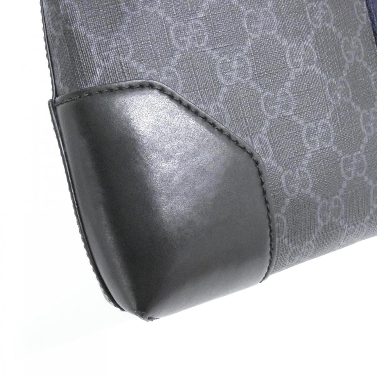 Gucci Black Gray Gg Supreme Canvas Shoulder Bag (Pre-Owned)