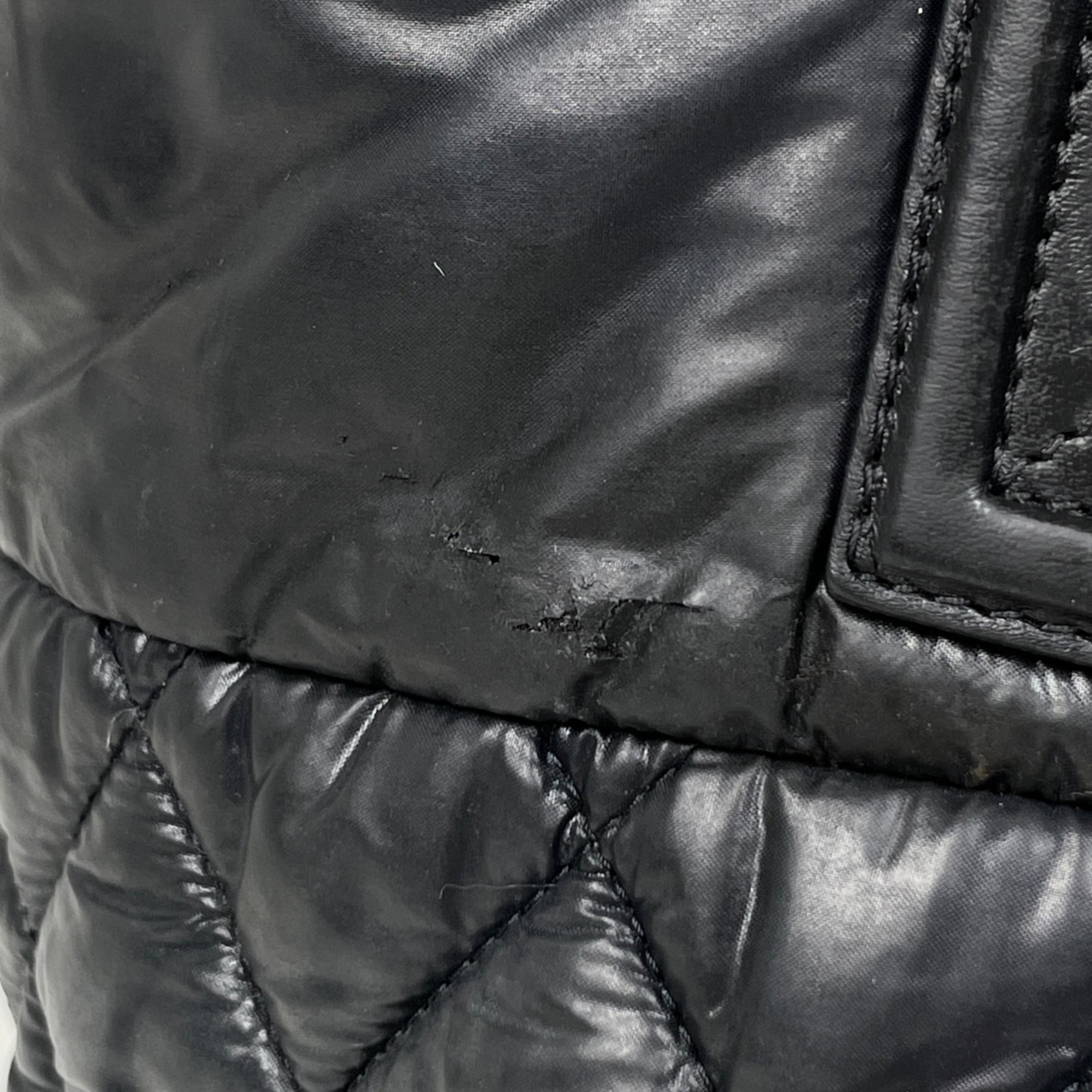 Chanel Black Nylon Handbag Tote Bag (Pre-Owned)