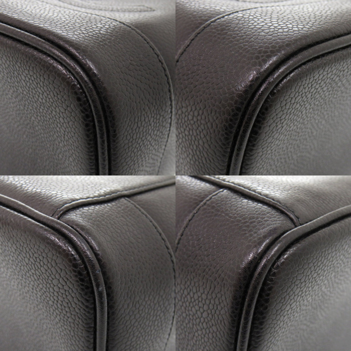 Chanel Black Grained Calfskin Pouch Vanity Bag (Pre-Owned)