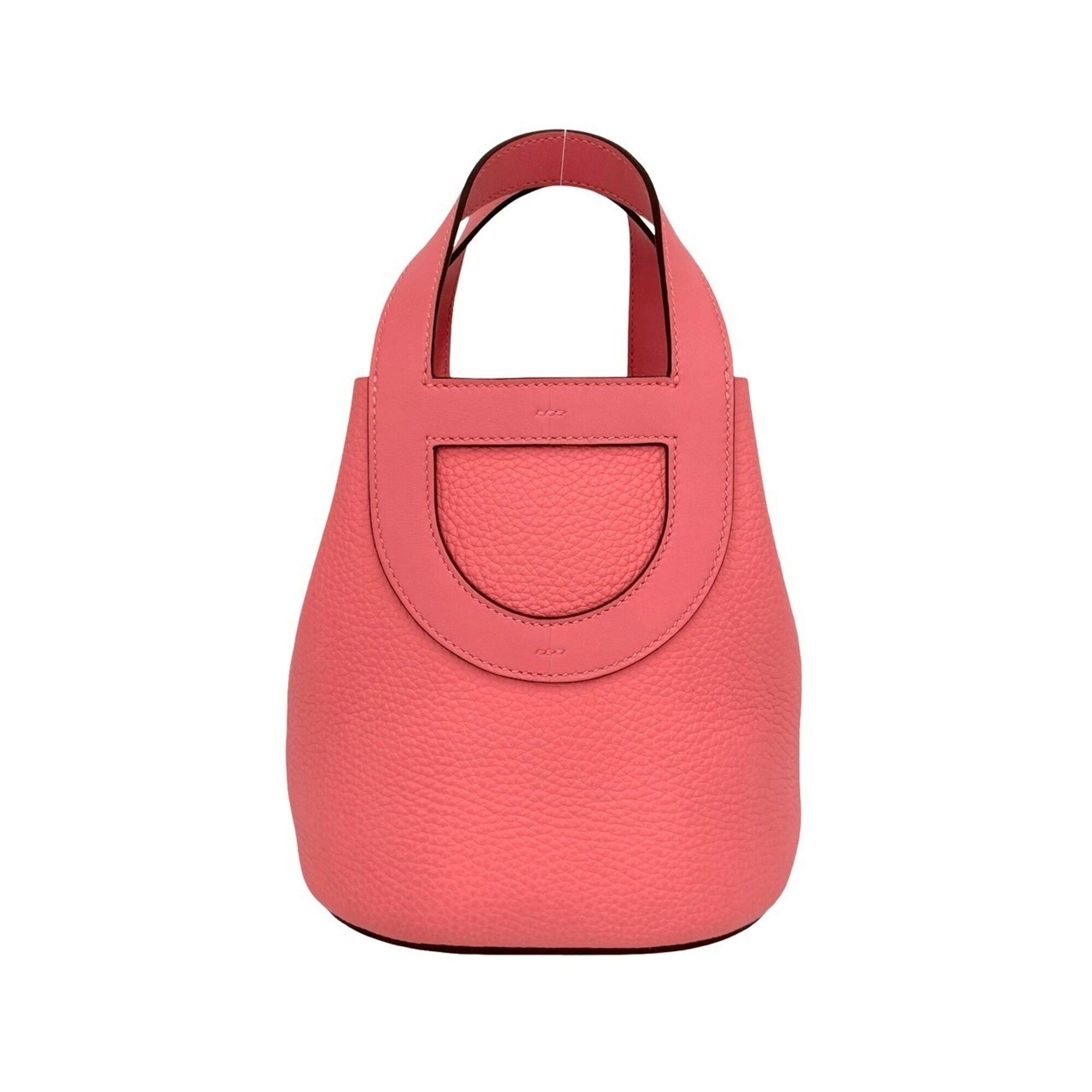 Hermes Pink Taurillon Clemence Leather Handbag Tote Bag (Pre-Owned)