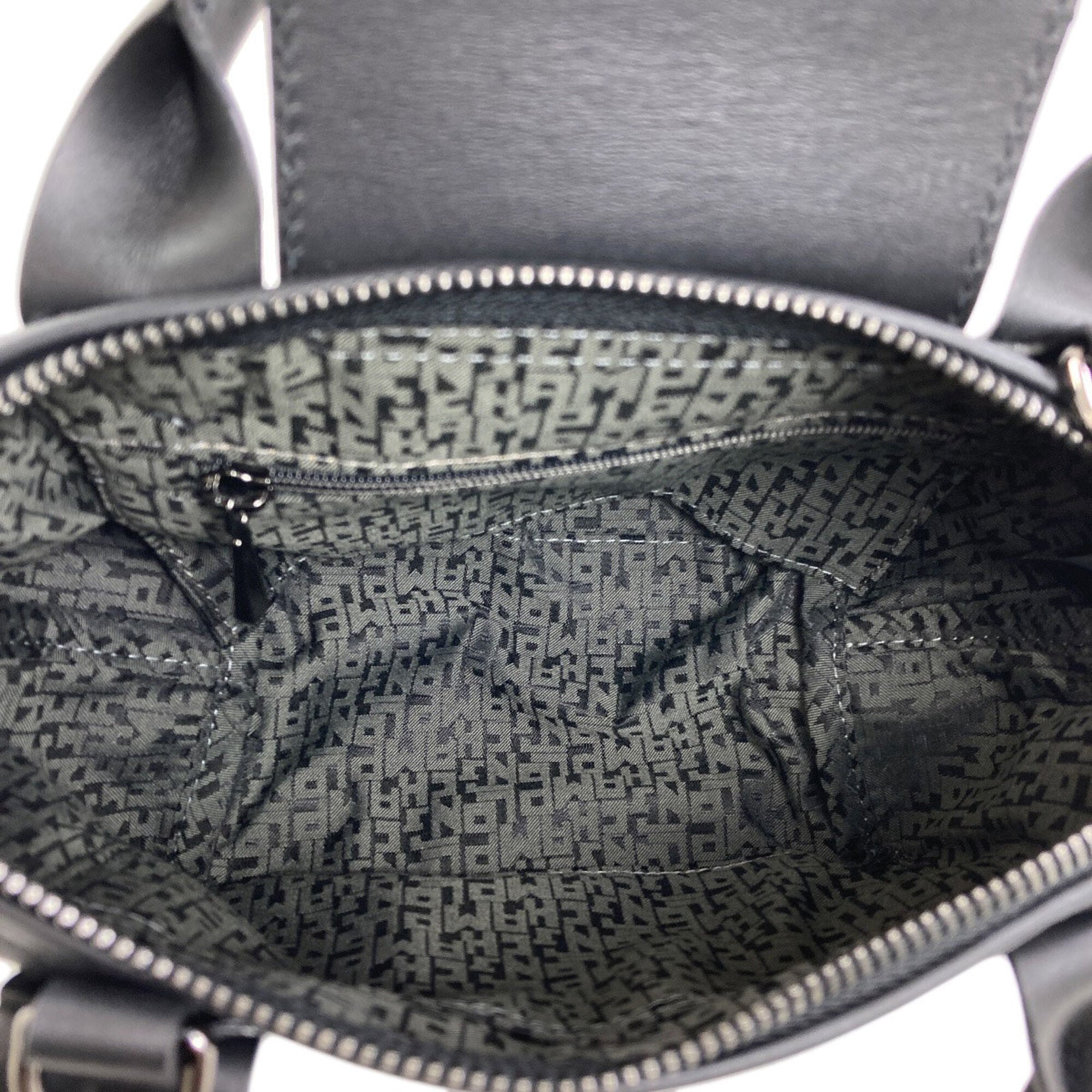 Longchamp Le Pliage Black Leather Handbag (Pre-Owned)