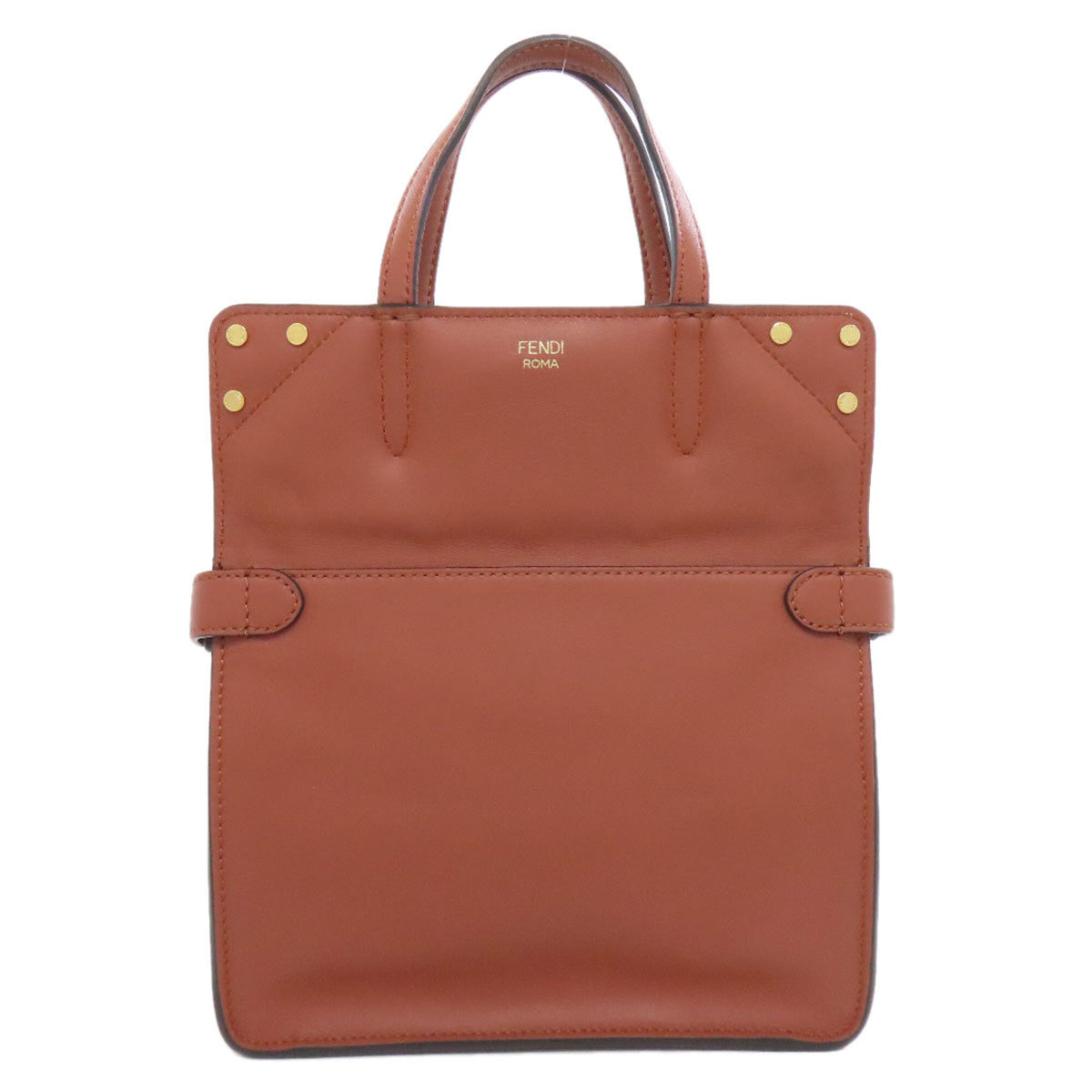 Fendi Brown Leather Shoulder Bag (Pre-Owned)