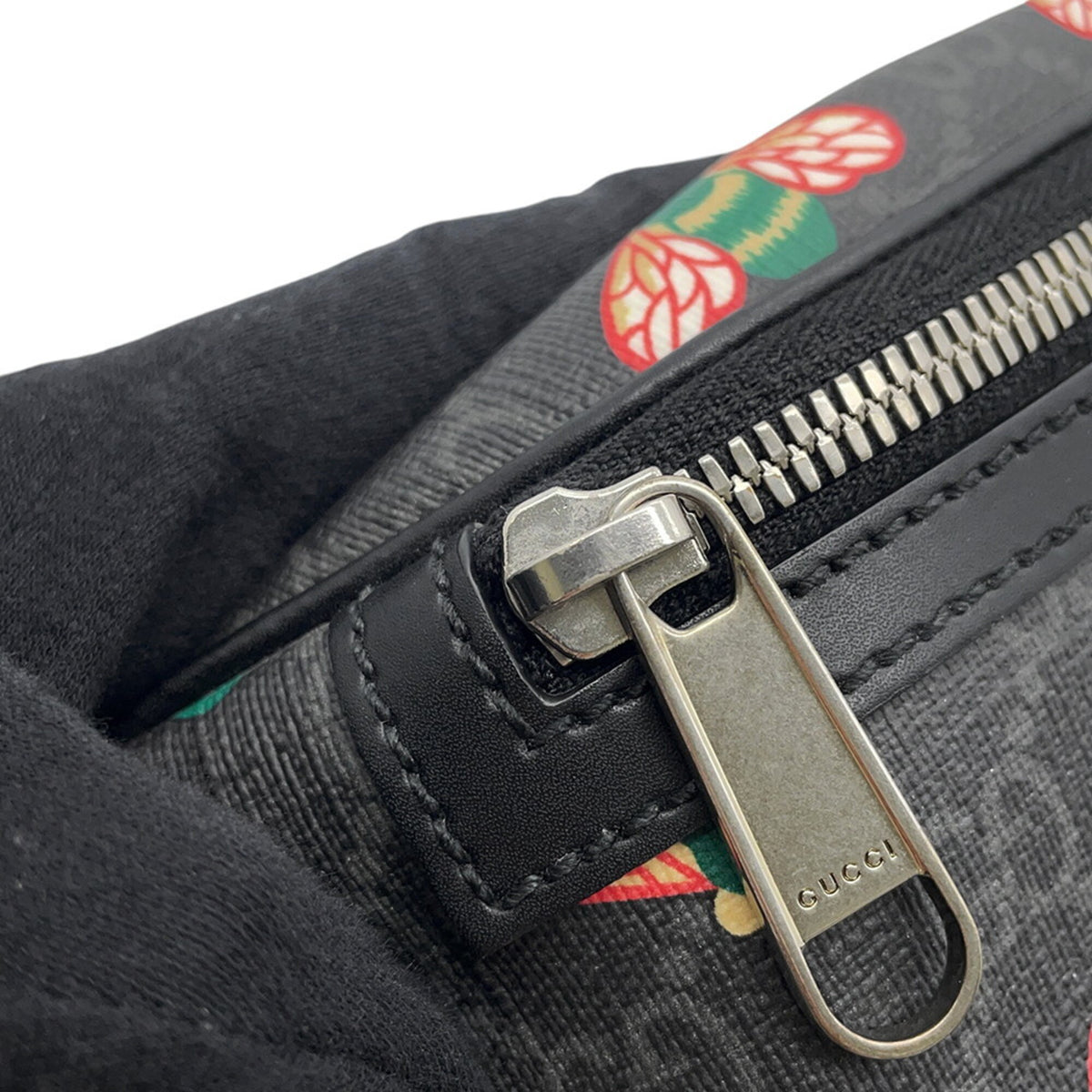 Gucci Black Gg Supreme Leather Sling Bag (Pre-Owned)