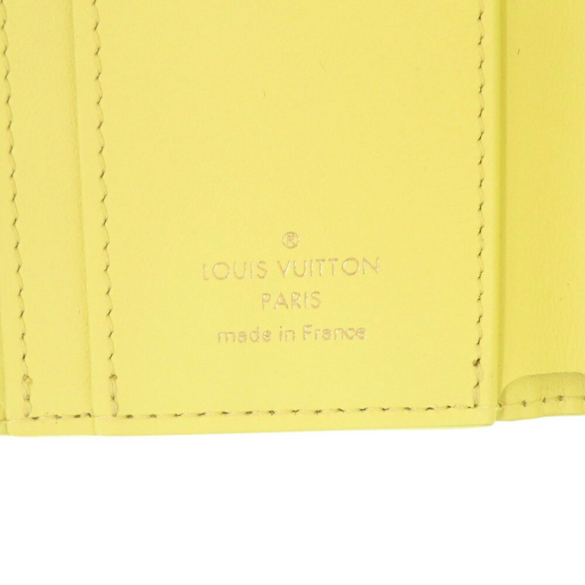 Louis Vuitton Yellow Leather Wallet (Tri-Fold) (Pre-Owned)