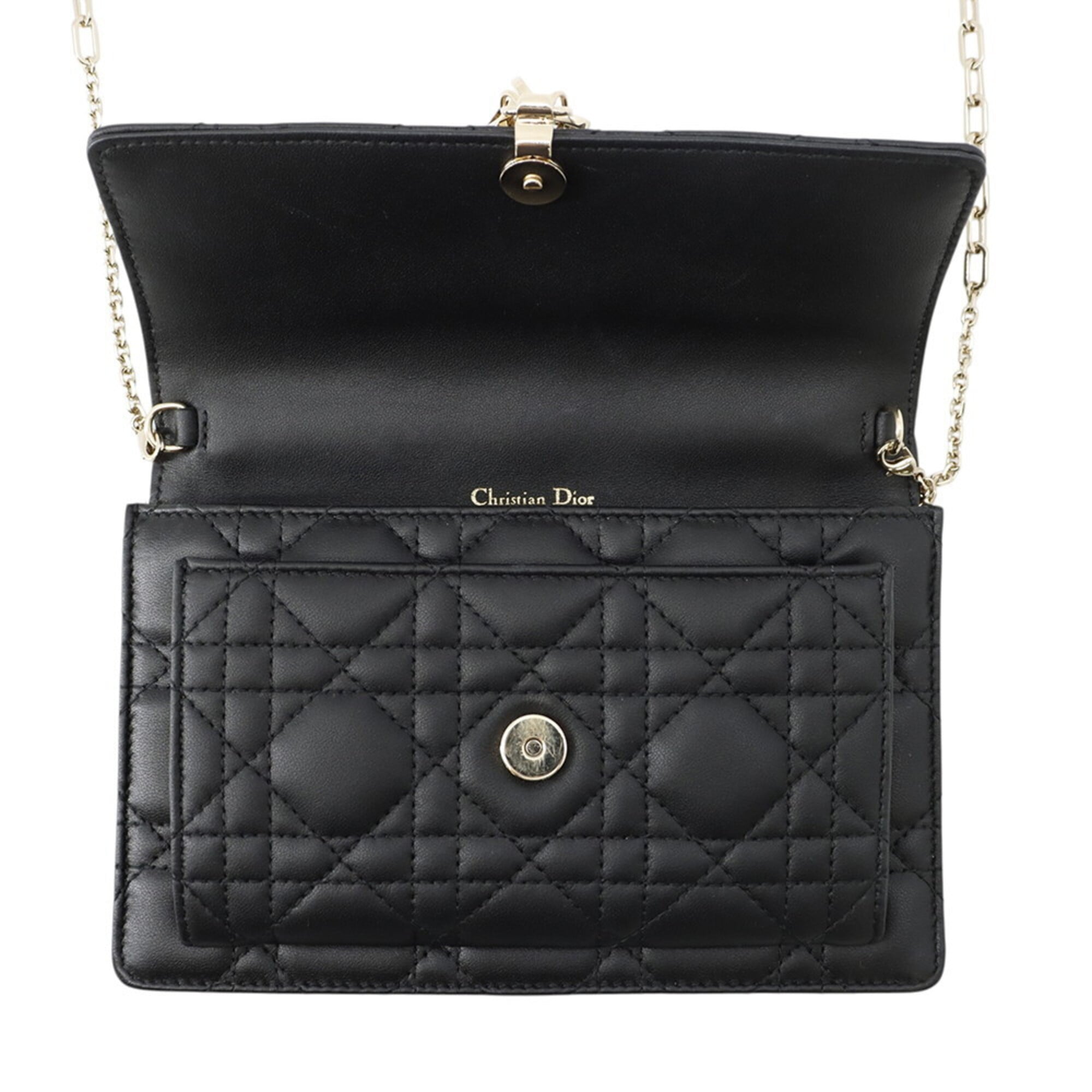 Christian Dior Black Leather Shoulder Bag (Pre-Owned)