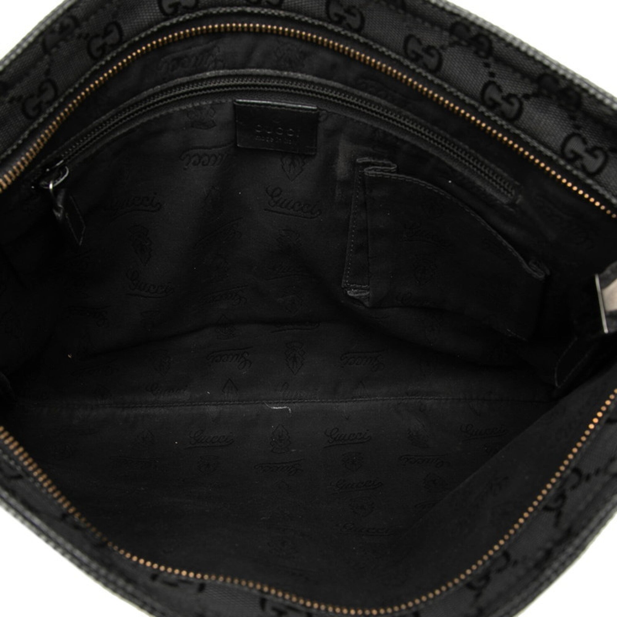 Gucci Black Gg Imprimé Pvc Leather Shoulder Bag (Pre-Owned)