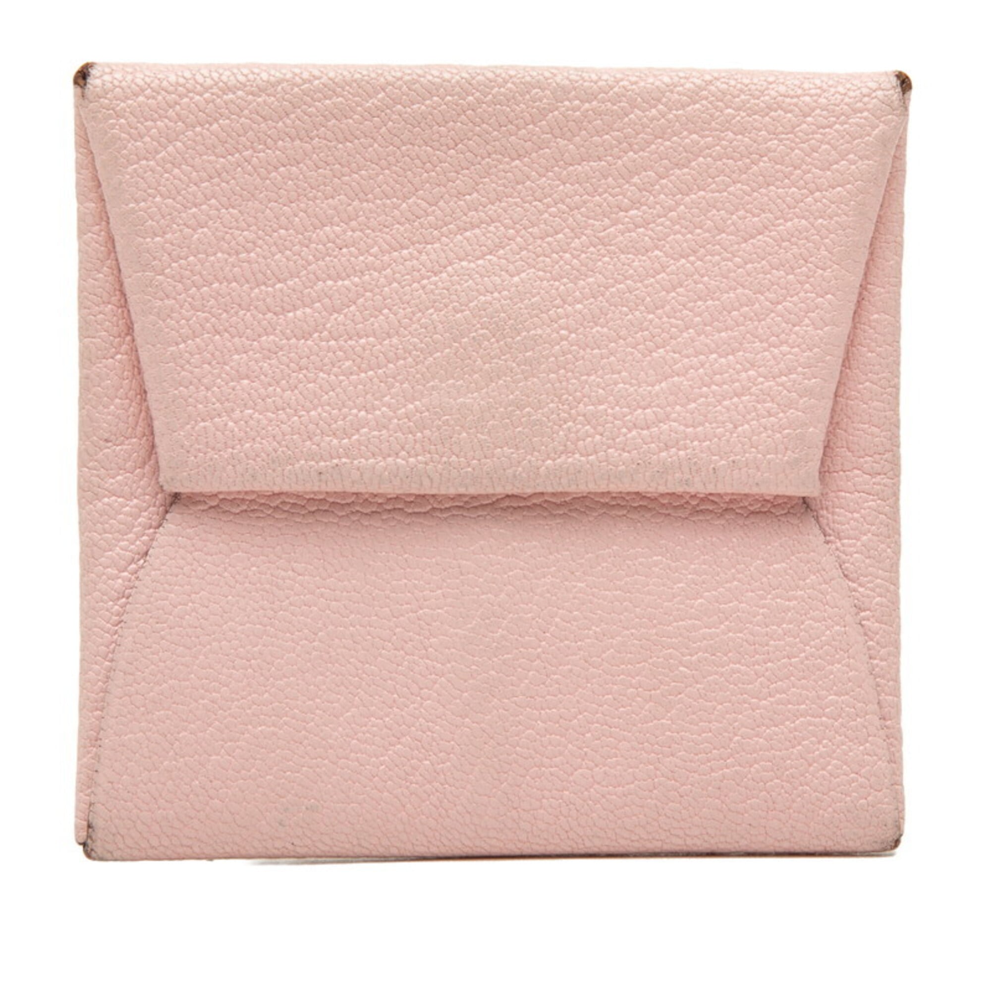Hermes Rose Sakura Chevre Myzore Leather Coin Purse/Coin Case (Pre-Owned)