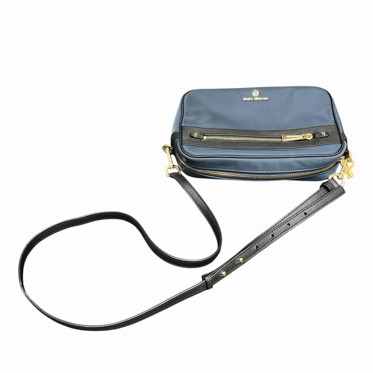 Michael Kors Navy Nylon Leather Shoulder Bag (Pre-Owned)
