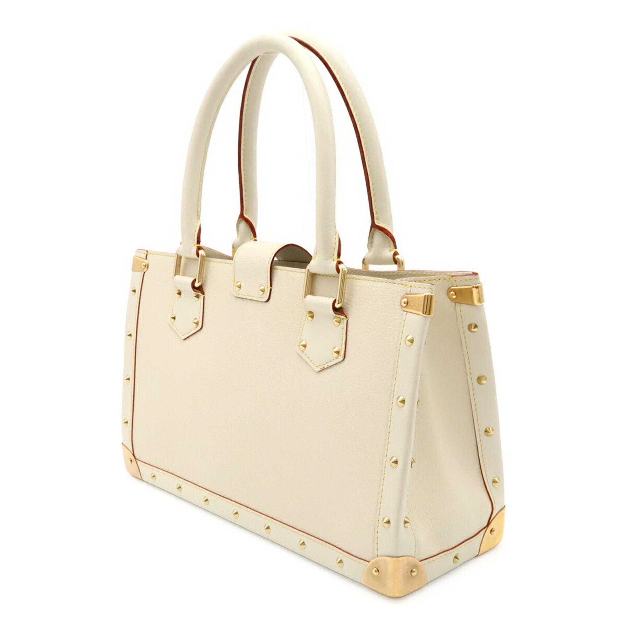 Louis Vuitton Blanc White Suhali Leather Handbag Tote Bag (Pre-Owned)