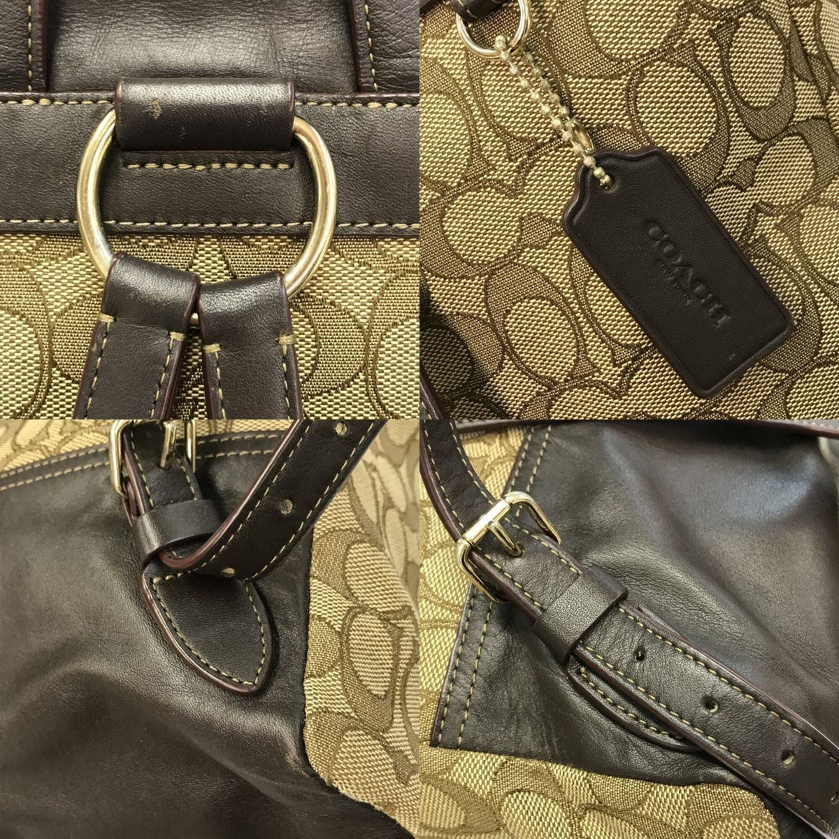 Coach Beige Brown Khaki Backpack (Pre-Owned)