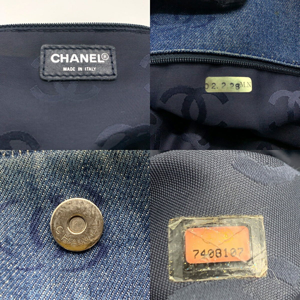 Chanel Denim Denim Tote Bag (Pre-Owned)
