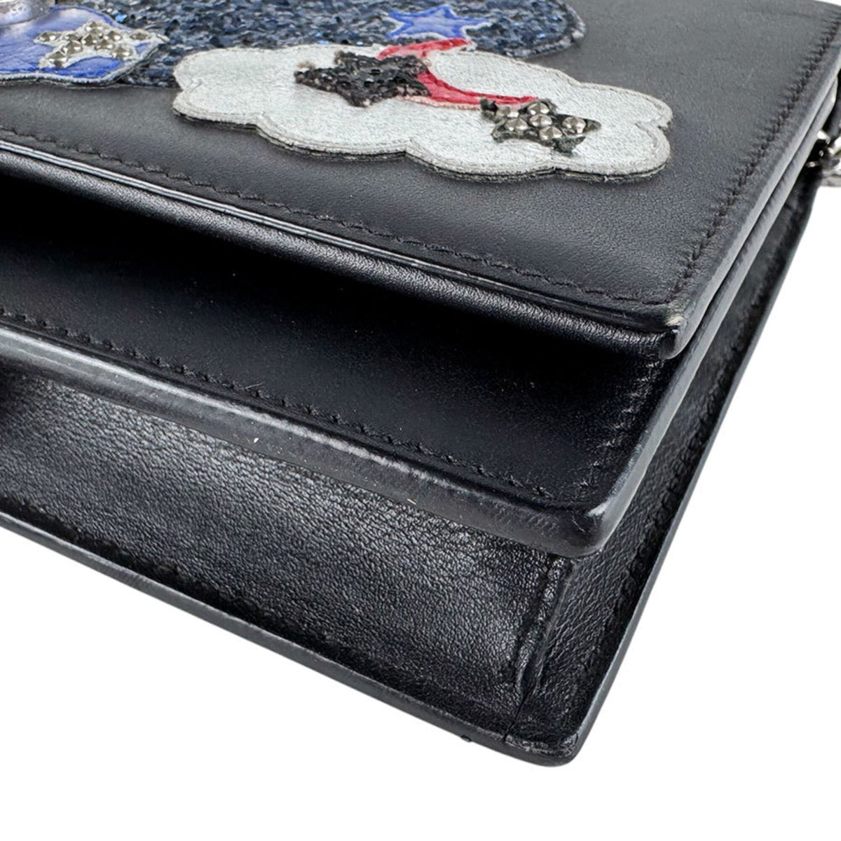 Saint Laurent Black Leather Shoulder Bag (Pre-Owned)