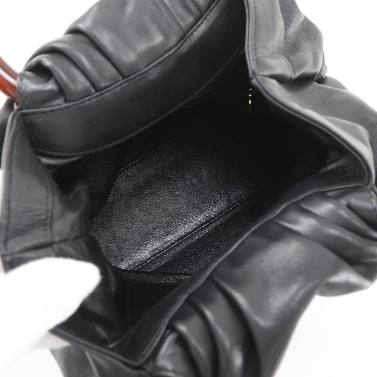 Chanel Black Brown Leather Handbag (Pre-Owned)