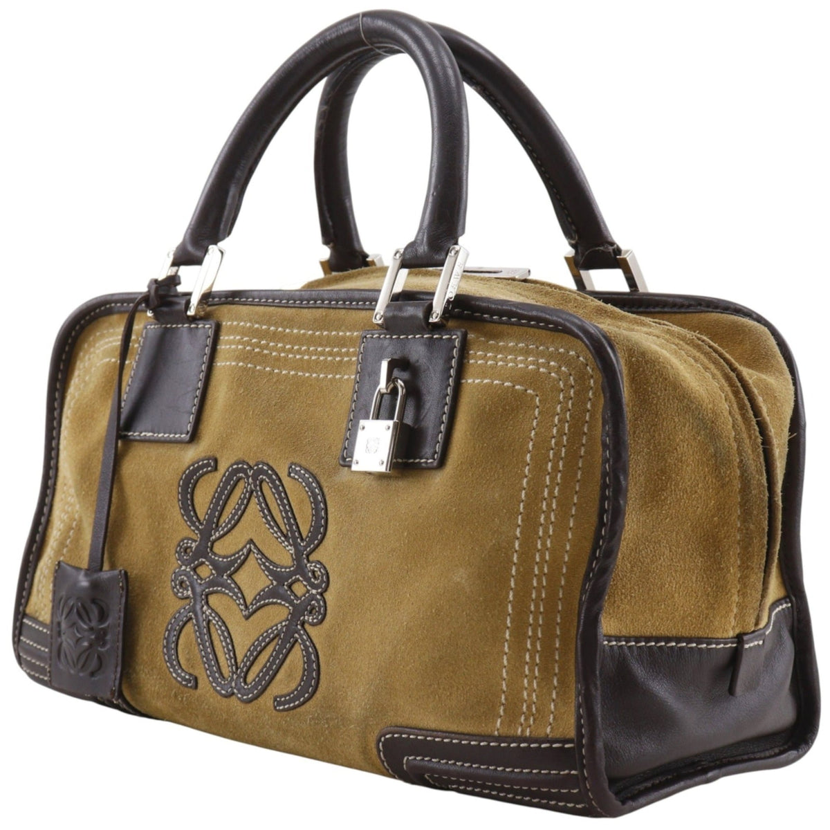 Loewe Amazona Brown Suede Handbag (Pre-Owned)